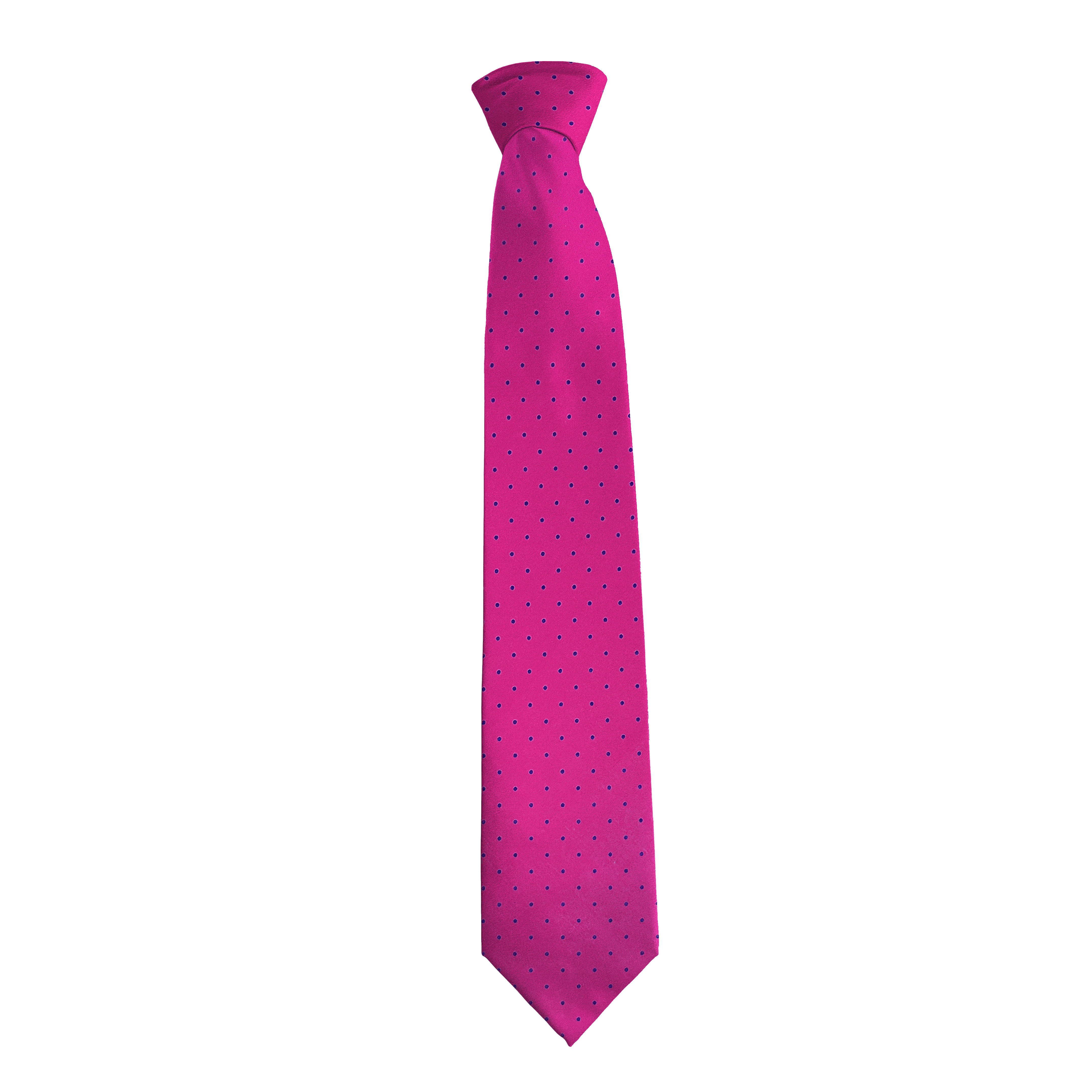 [T-85-M-60-6063] Krawatte aus Seide, Breite: 85, Stoff: magenta mit blauen Punkten (6063) (Standardlänge (150))
