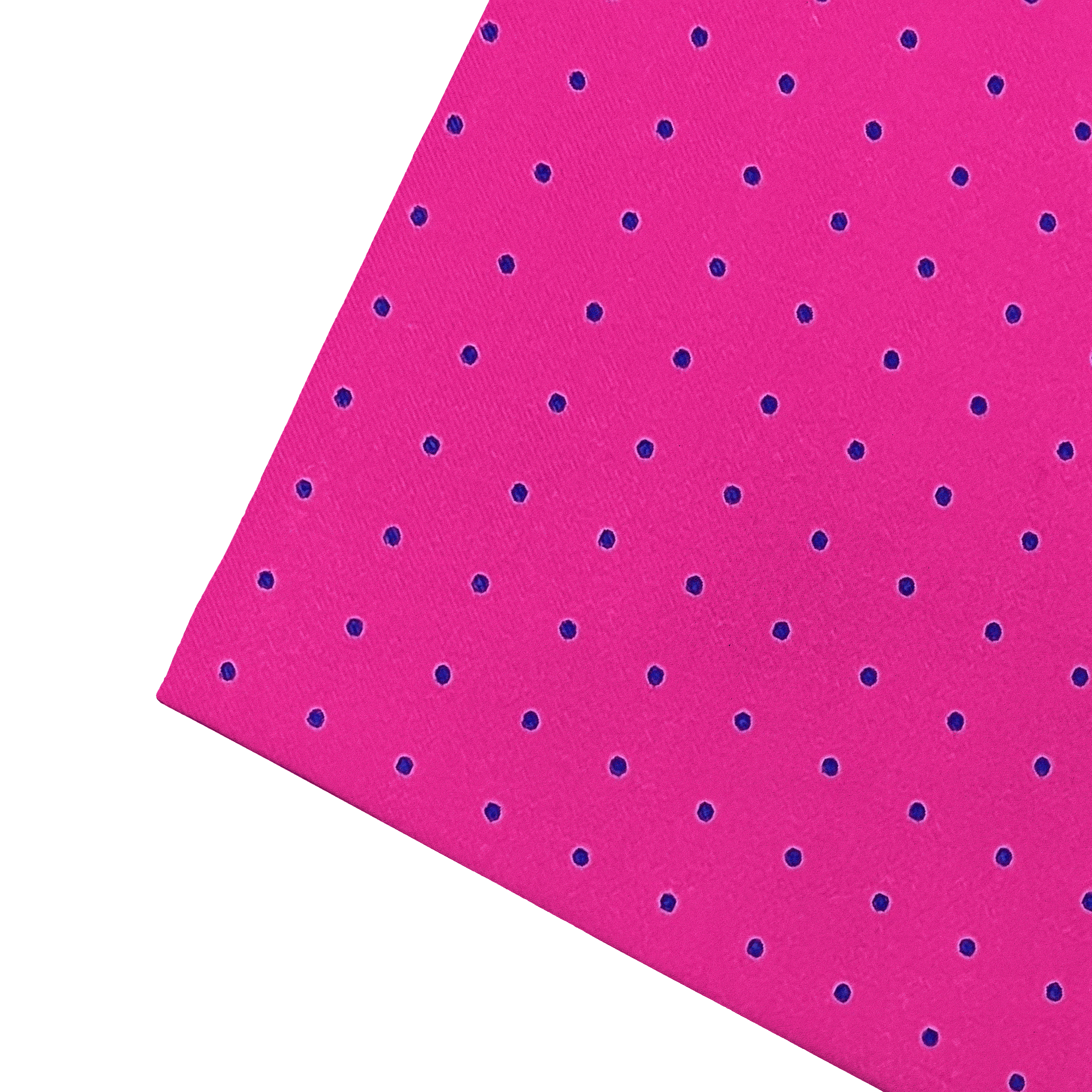 Ziertuch aus Seide, 30 x 30 cm, Stoff: magenta mit blauen Punkten (6063)