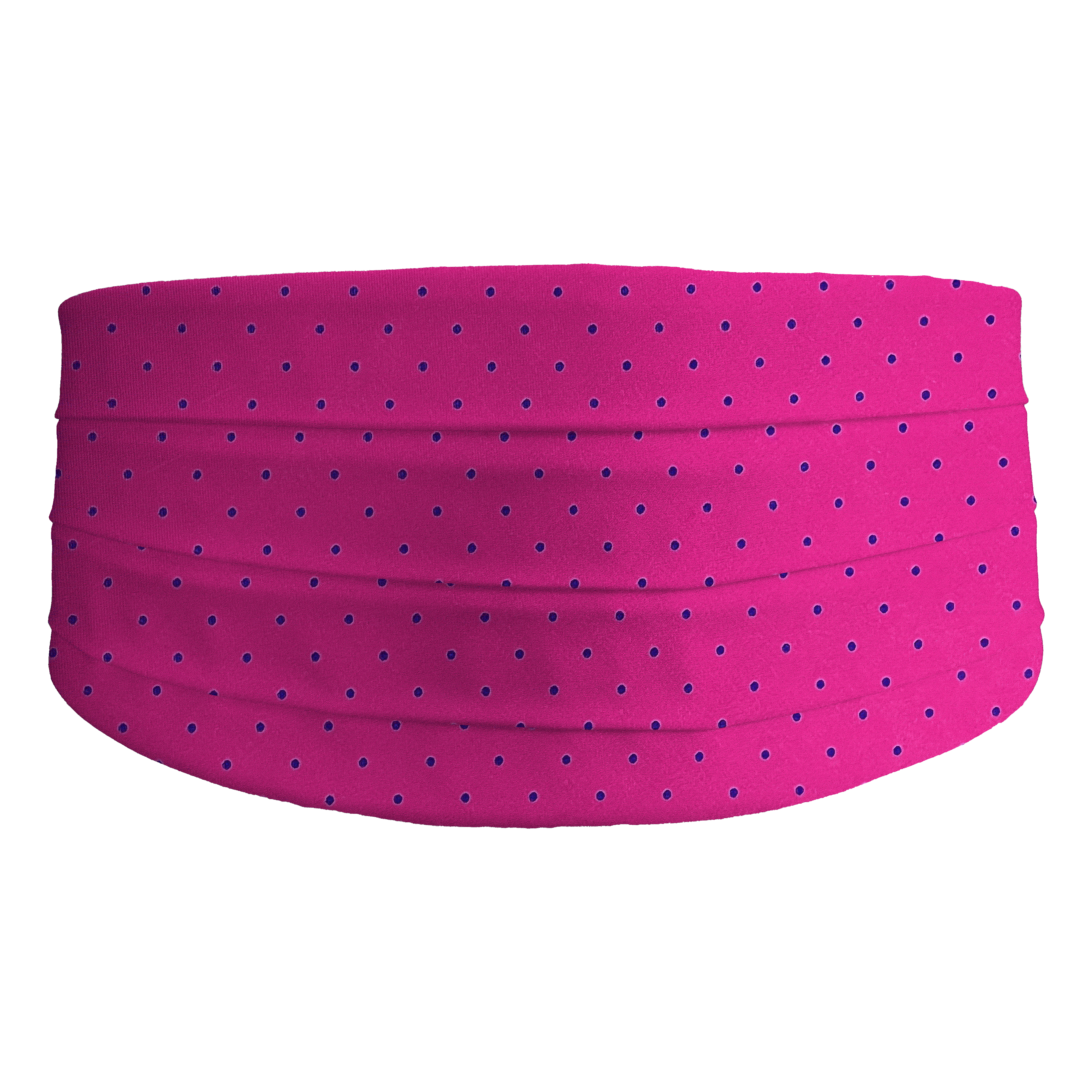 Kummerbund aus Seide, Stoff: magenta mit blauen Punkten (6063)