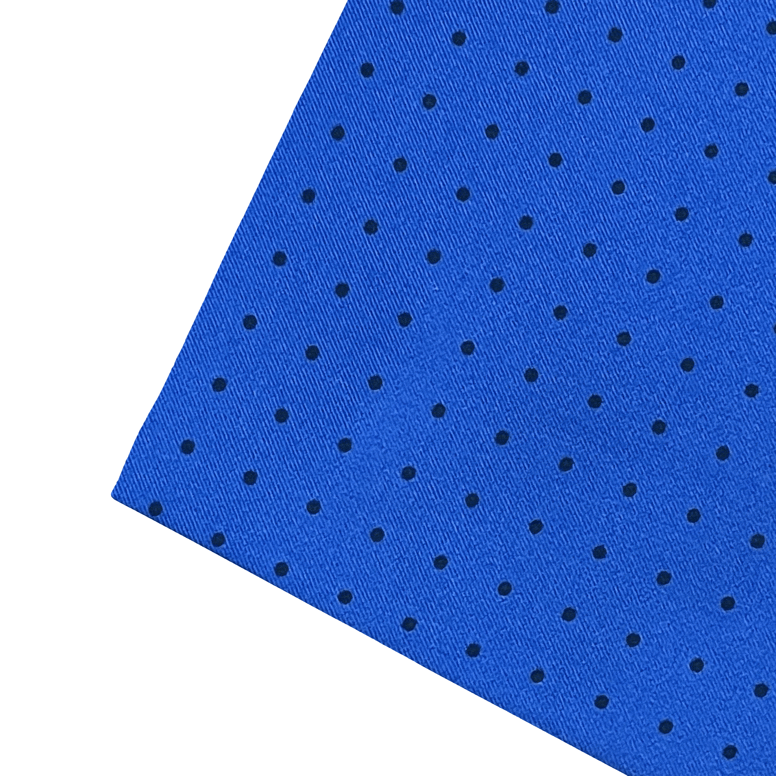 Ziertuch aus Seide, 30 x 30 cm, Stoff: königsblau mit schwarzen Punkten (6064)
