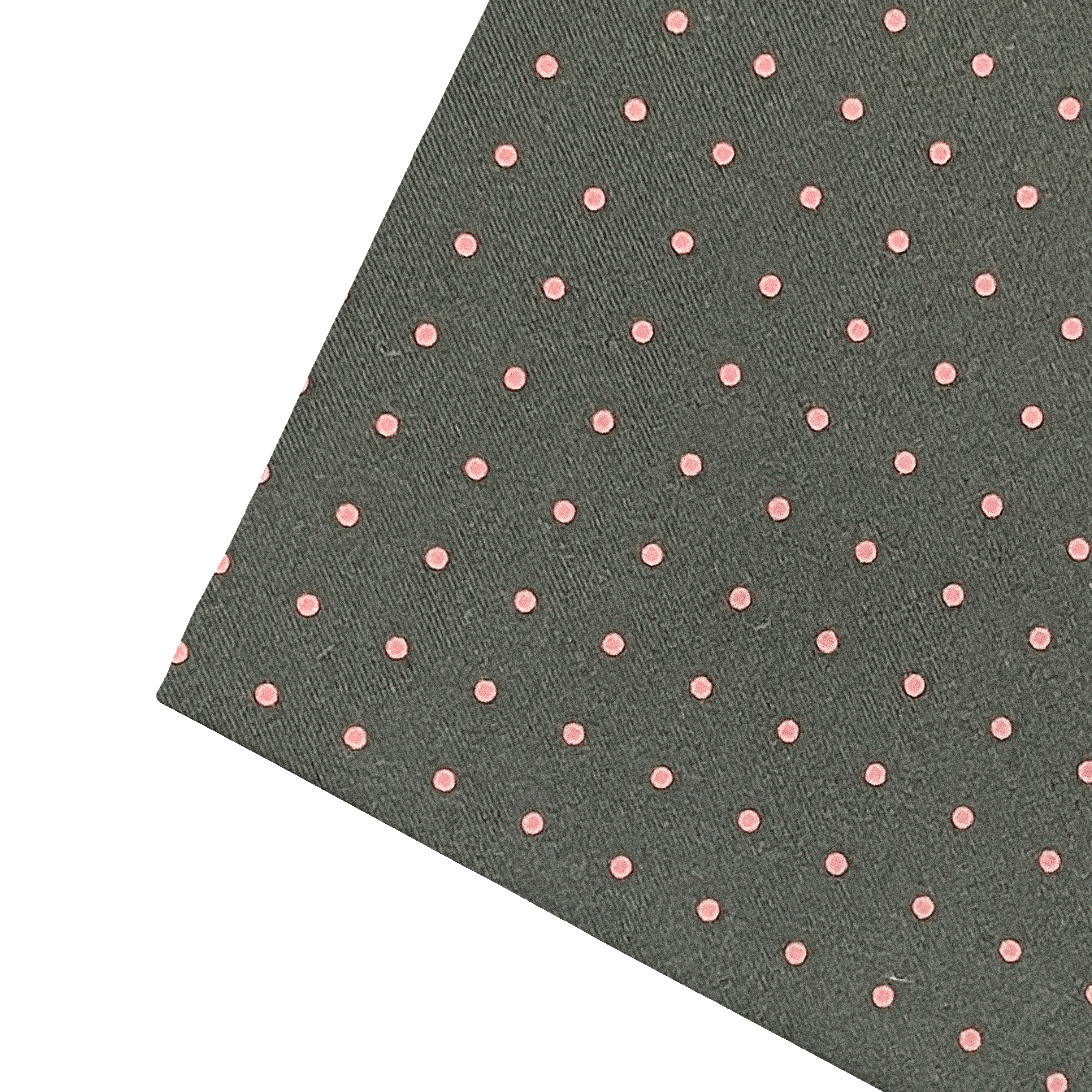 Ziertuch aus Seide, 30 x 30 cm, Stoff: schwarz mit rosa Punkten (6066)