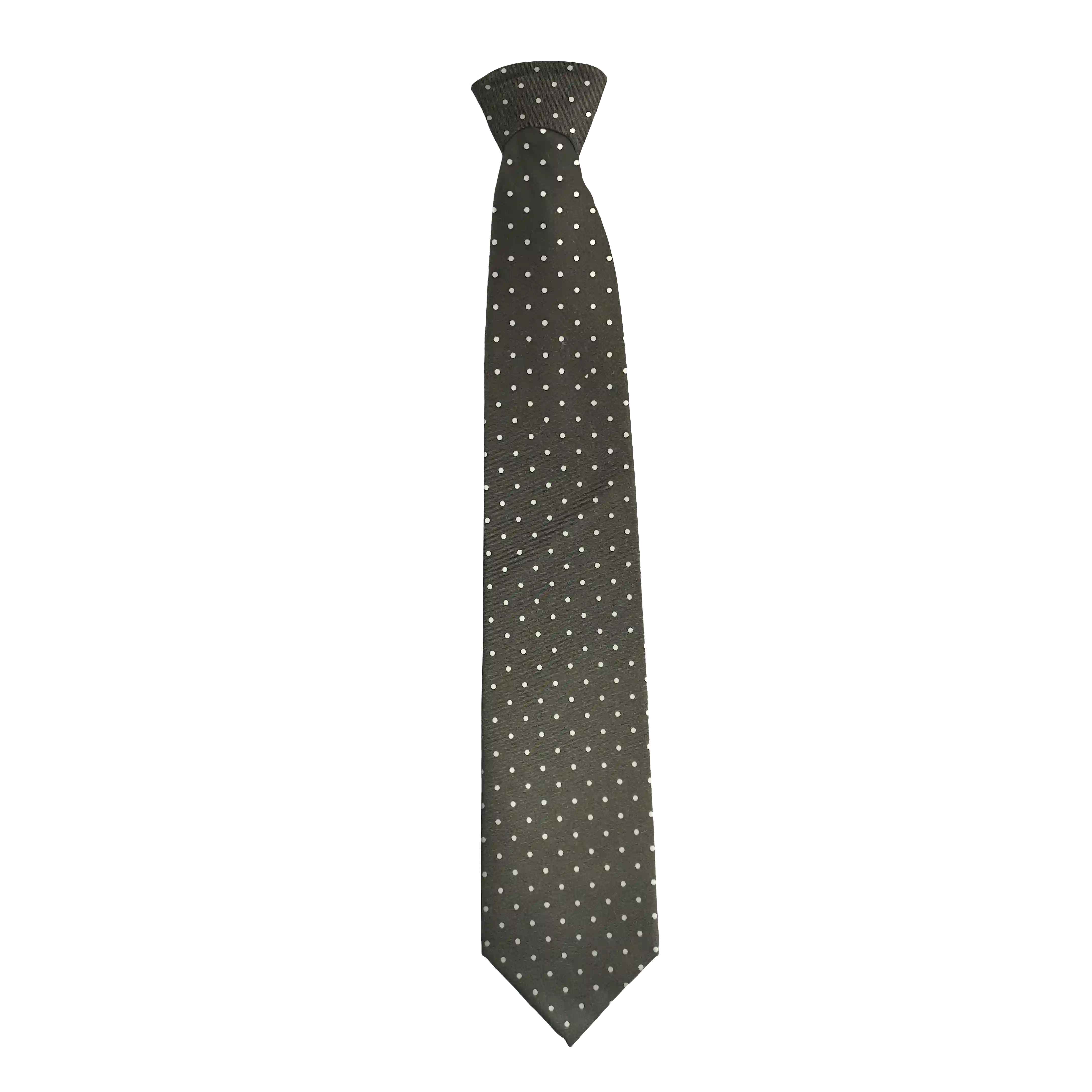 Krawatte aus Seide, Breite: 85 mm, Stoff: schwarz mit weißen Punkten (6068)