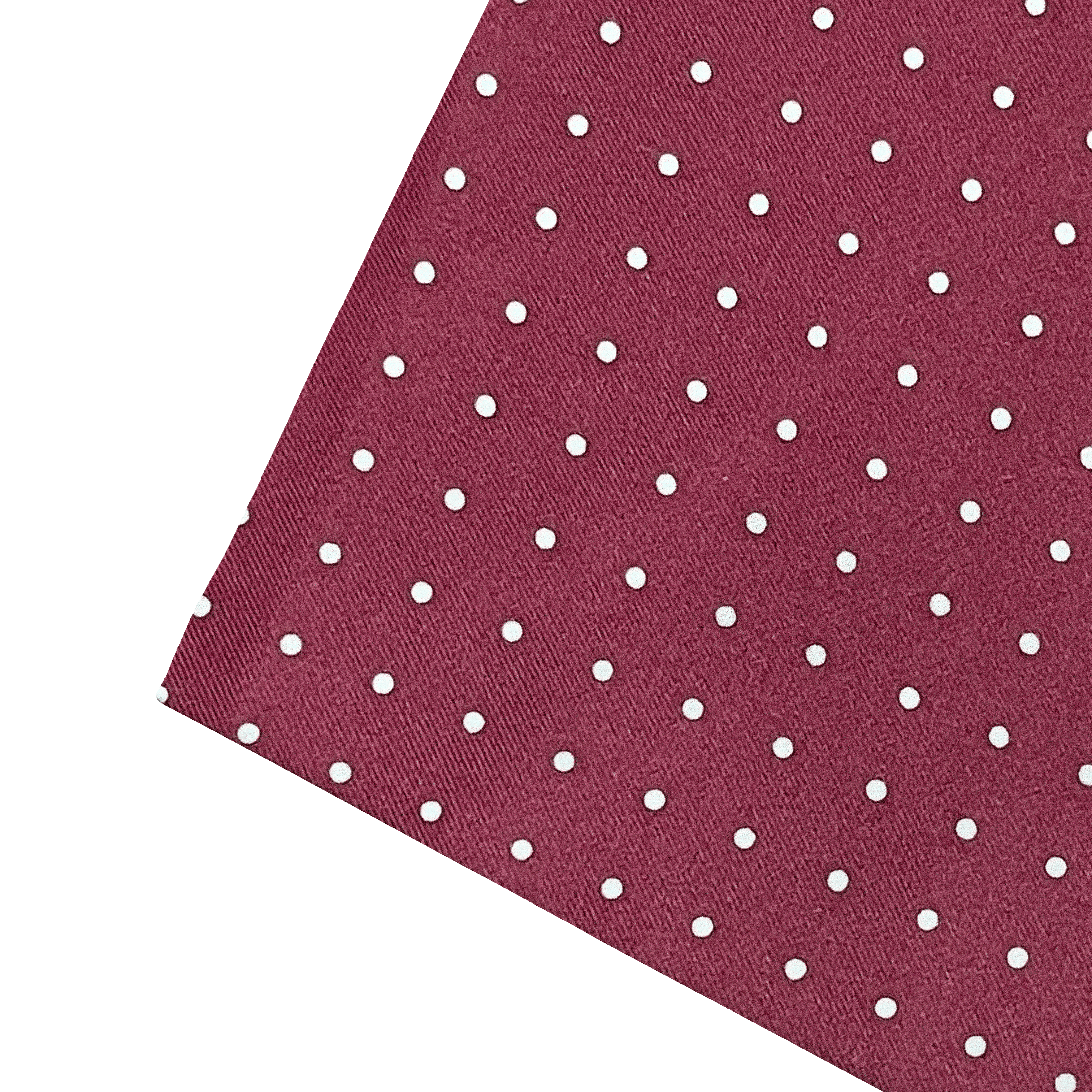 Ziertuch aus Seide, 30 x 30 cm, Stoff: bordeauxrot mit weißen Punkten (6070)