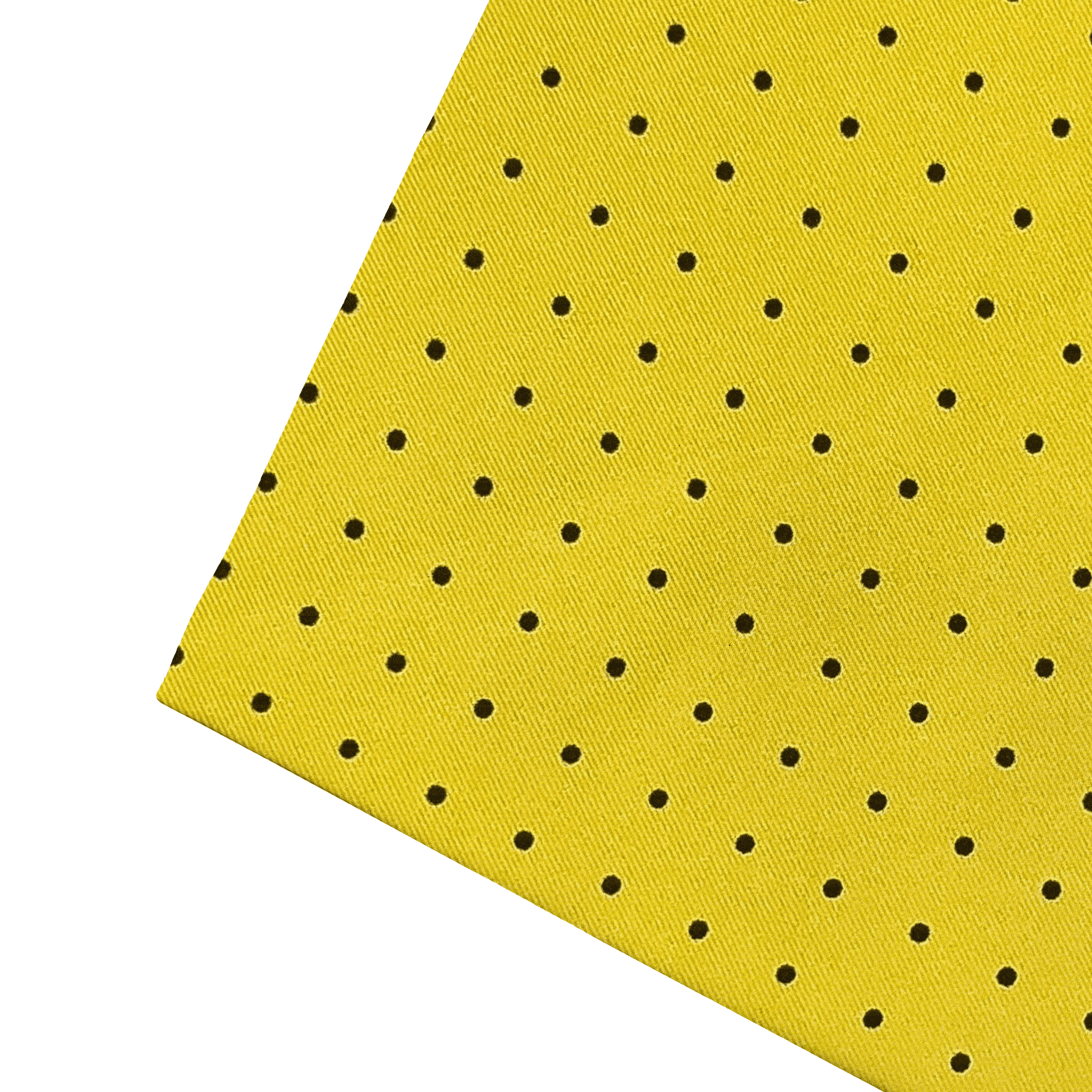 Ziertuch aus Seide, 30 x 30 cm, Stoff: gelb mit schwarzen Punkten (6077)