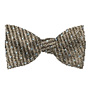 Schleife aus Seide, Form: gerade, Höhe: 65, Stoff: braun mit hellblauen Punkten (6078)