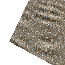 Ziertuch aus Seide, 30 x 30 cm, Stoff: braun mit hellblauen Punkten (6078)