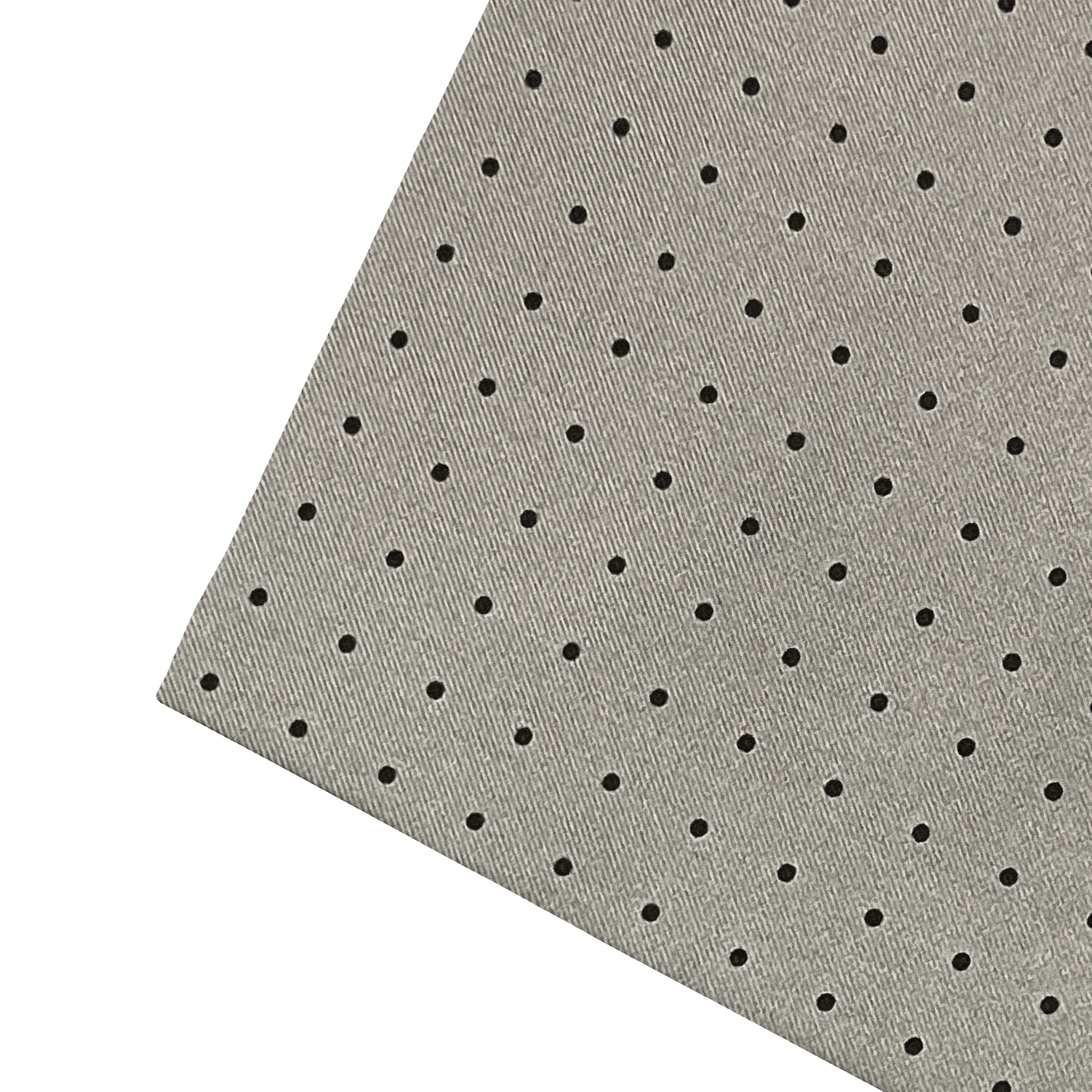 Ziertuch aus Seide, 30 x 30 cm, Stoff: grau mit schwarzen Punkten (6079)