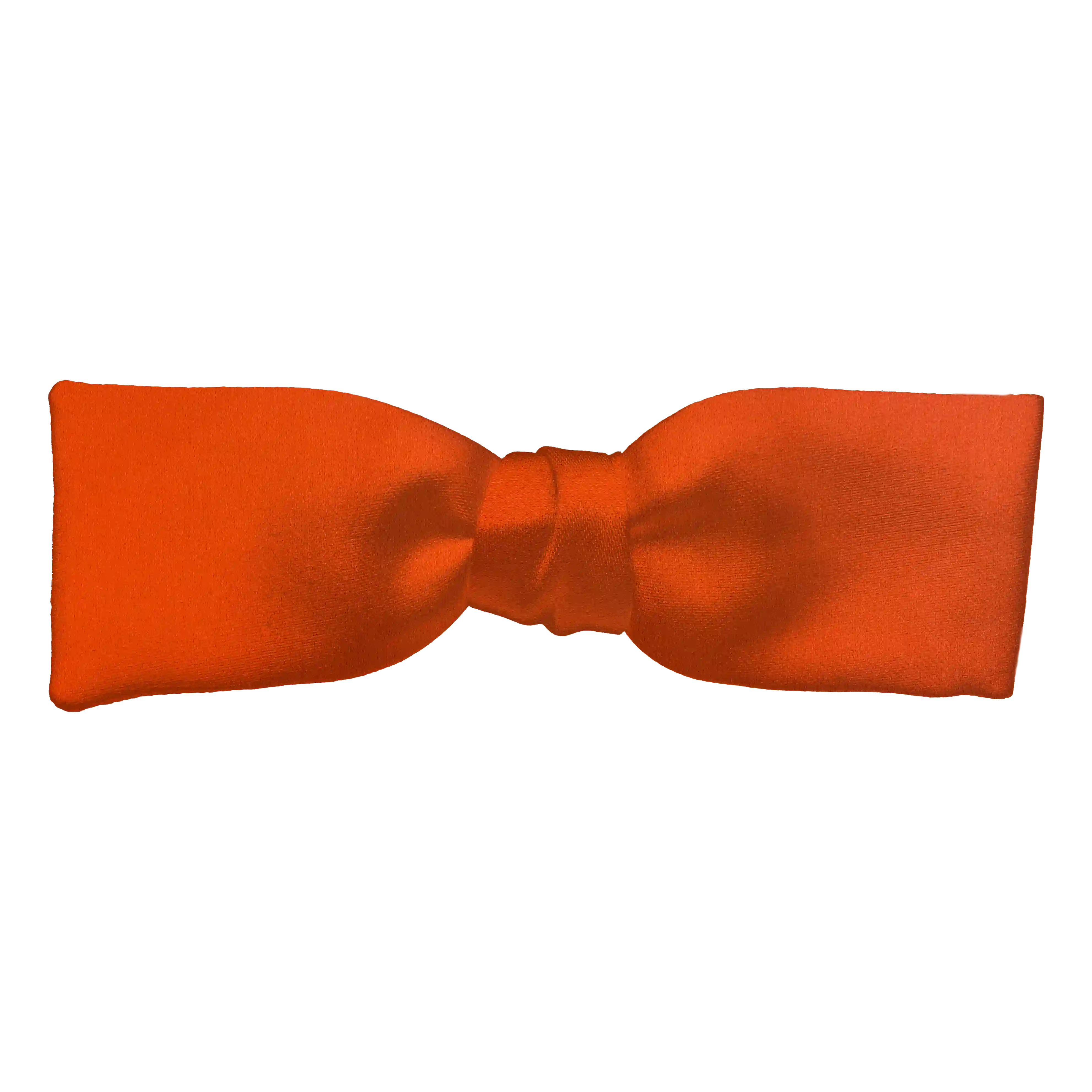 [BT-S-35-E-04-0428] Schleife aus Seide, Form: gerade, Höhe: 35 mm, Stoff: einfarbig orange (0428) (EASY: vorgebunden mit verstellbarer Größe)