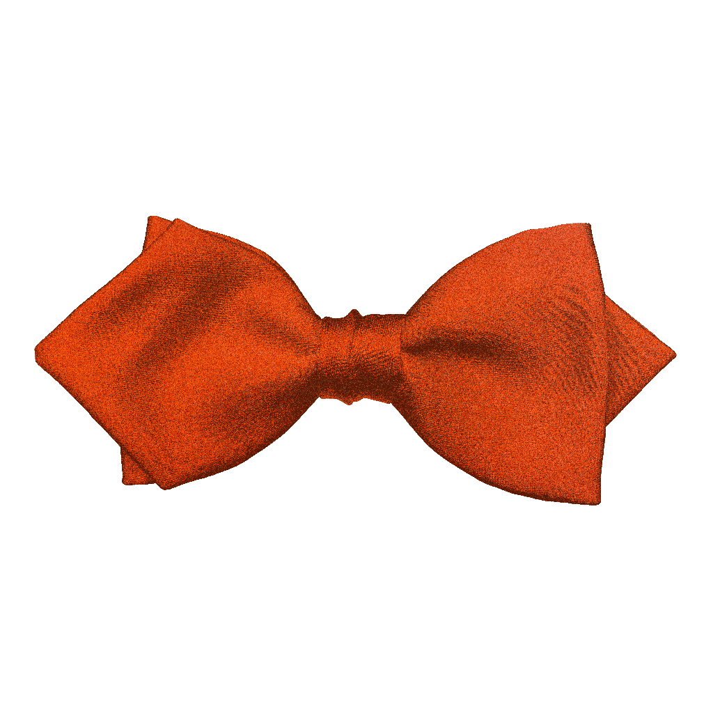 [BT-P-60-E-04-0428] Schleife aus Seide, Form: spitz, Höhe: 60, Stoff: einfarbig orange (0428) (EASY: vorgebunden mit verstellbarer Größe)