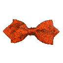 Schleife aus Seide, Form: spitz, Höhe: 60, Stoff: einfarbig orange (0428)