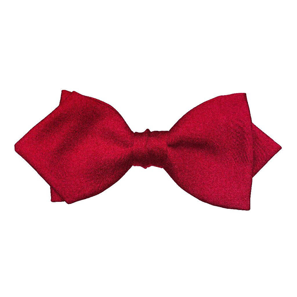 [BT-P-60-E-04-0447] Schleife aus Seide, Form: spitz, Höhe: 60, Stoff: einfarbig rot (0447) (EASY: vorgebunden mit verstellbarer Größe)