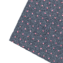 Ziertuch aus Seide, 30 x 30 cm, Stoff: dunkelblau mit rosa Punkten (6066)