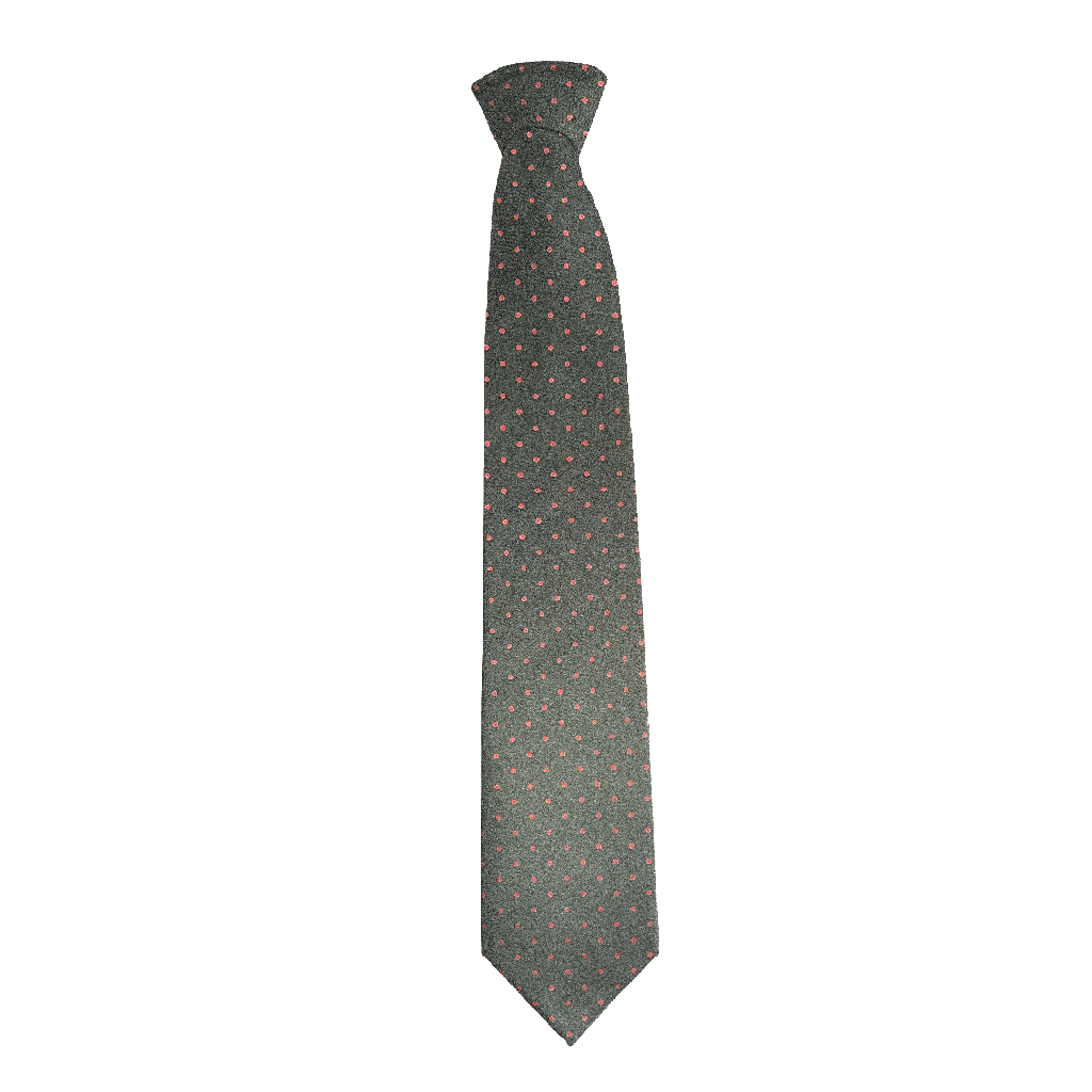 [T-85-M-60-6067] Krawatte aus Seide, Breite: 85, Stoff: schwarz mit magenta Punkten (6067) (Standardlänge (150))