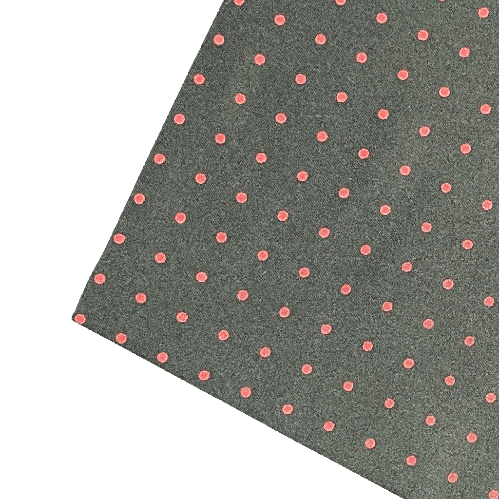 [PS-S300-60-6067] Ziertuch aus Seide, 30 x 30 cm, Stoff: schwarz mit magenta Punkten (6067)