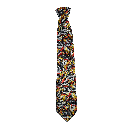 Krawatte aus Seide, Breite: 85, Stoff: floral gemustert in grün, lila und ocker (6093)