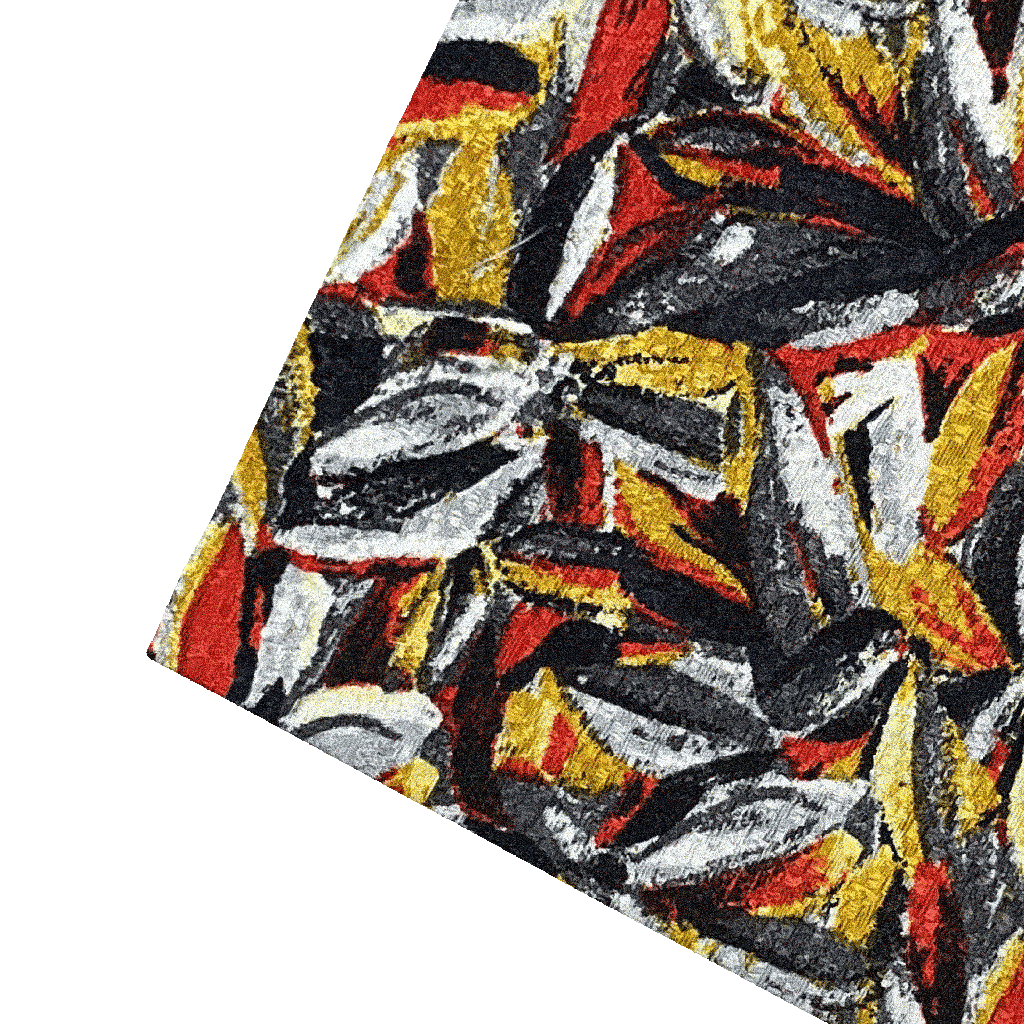 [PS-S300-60-6093] Ziertuch aus Seide, 30 x 30 cm, Stoff: floral gemustert in grün, lila und ocker (6093)