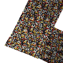 Mantelschal aus Seide, Stoff: floral gemustert in grün, lila und ocker (6093)