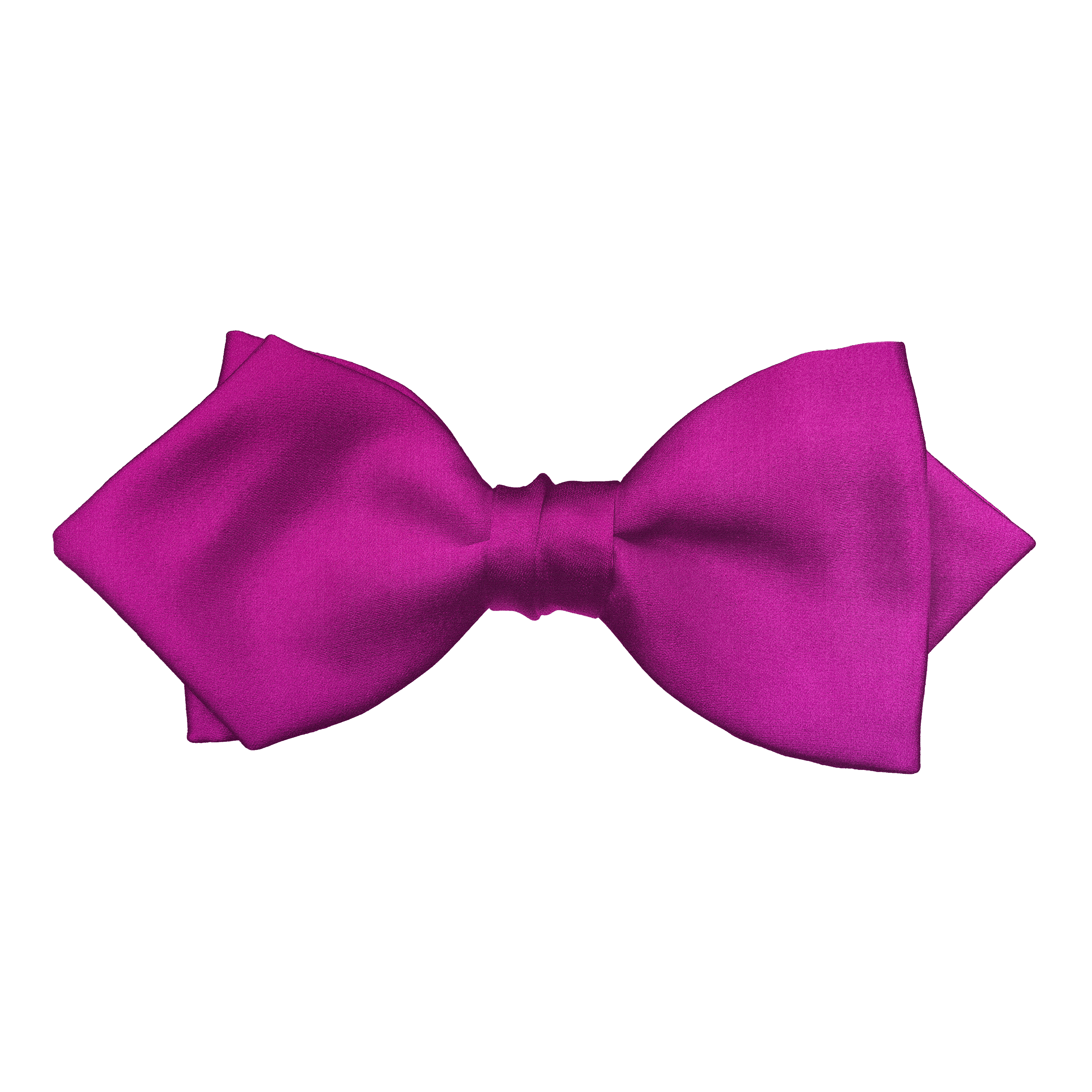Schleife aus Seide, Form: spitz, Höhe: 60, Stoff: einfarbig magenta (0443)