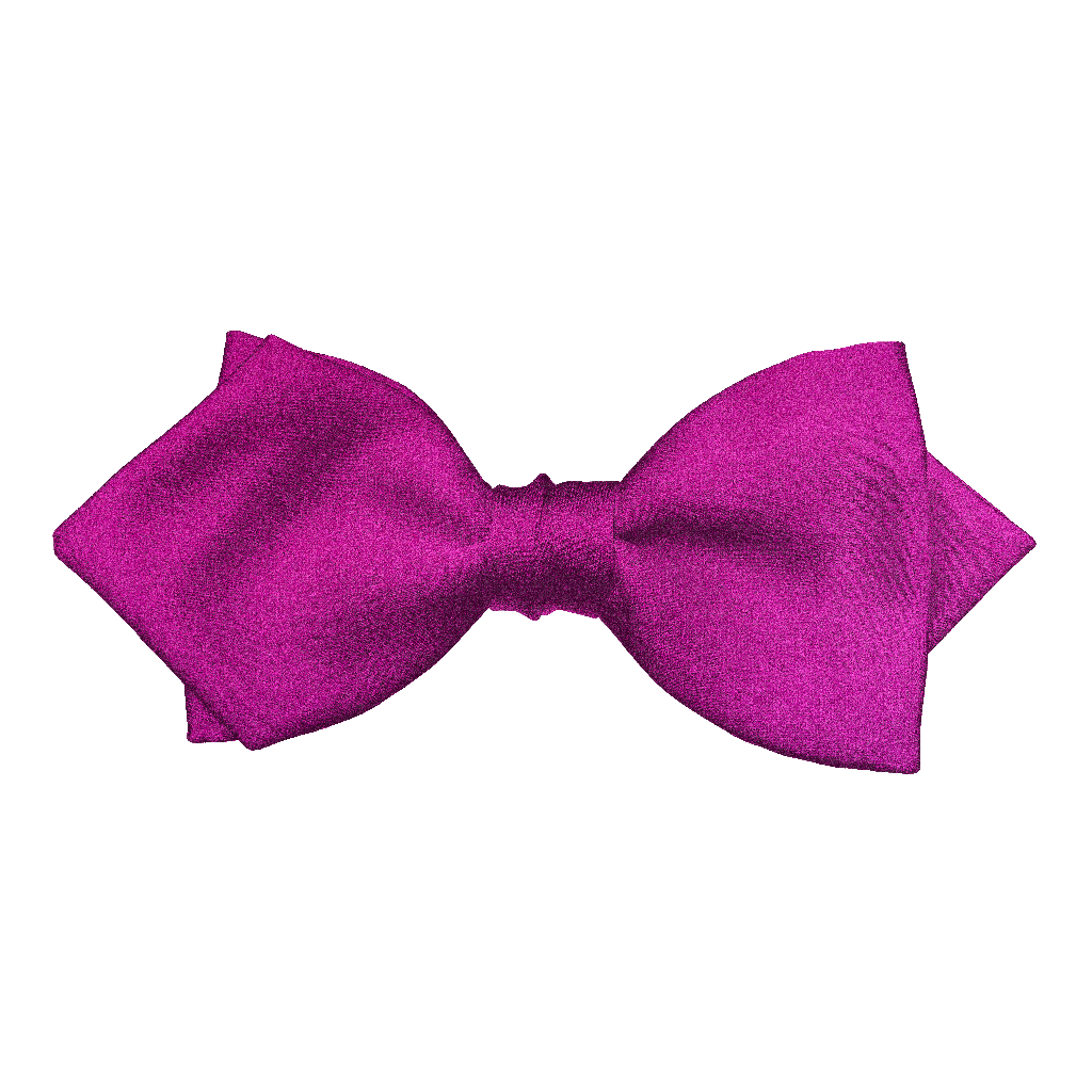 [BT-P-60-E-04-0443] Schleife aus Seide, Form: spitz, Höhe: 60, Stoff: einfarbig magenta (0443) (EASY: vorgebunden mit verstellbarer Größe)