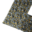 Fiorentina-Schal aus Seide, Stoff: floral gemustert in blau, grün und ocker (6094)