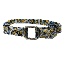 Gürtel aus Seide, Stoff: floral gemustert in blau, grün und ocker (6094)