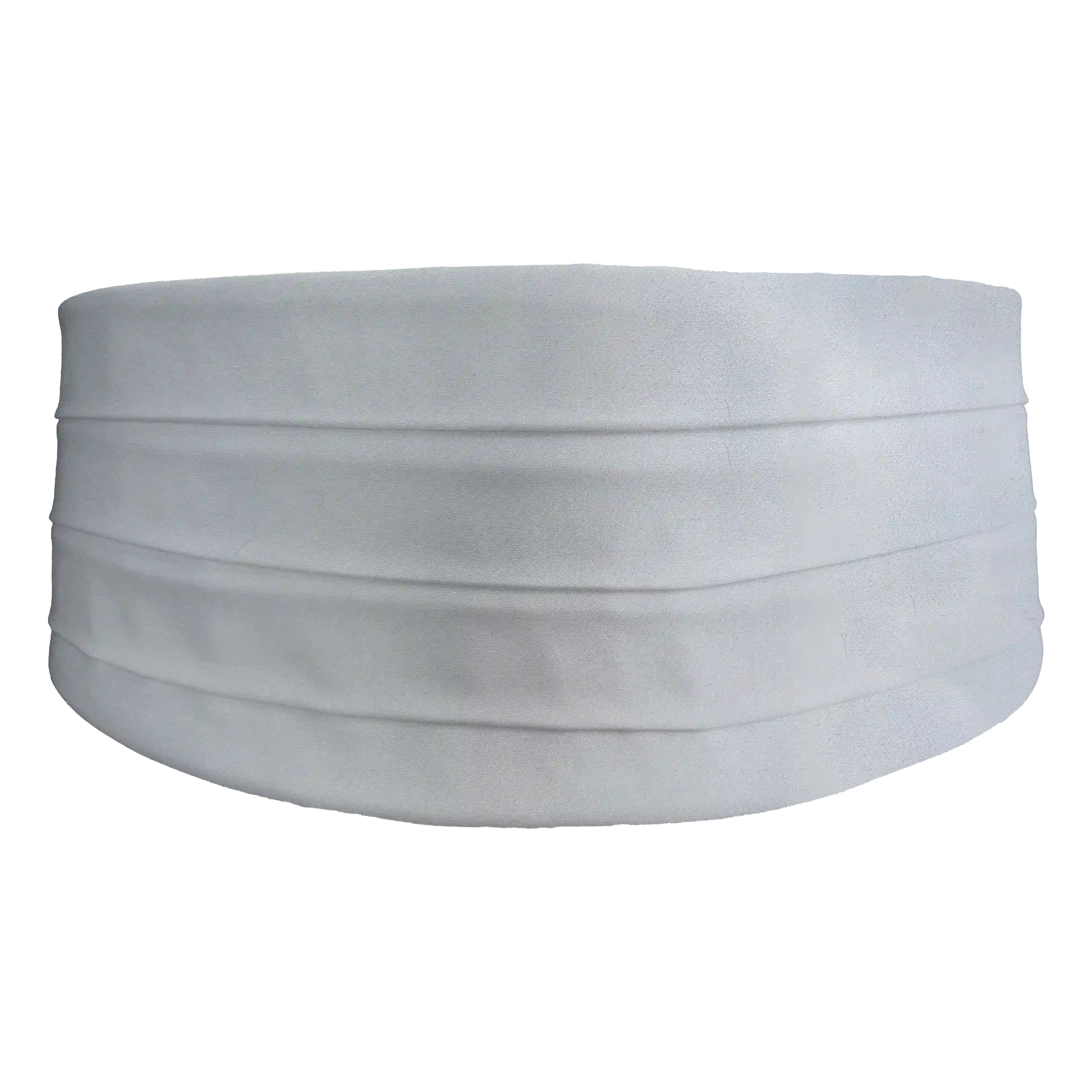 [CB-XS-04-0453] cummerbund from silk, fabric: unicoloured silver (0453) (XS)