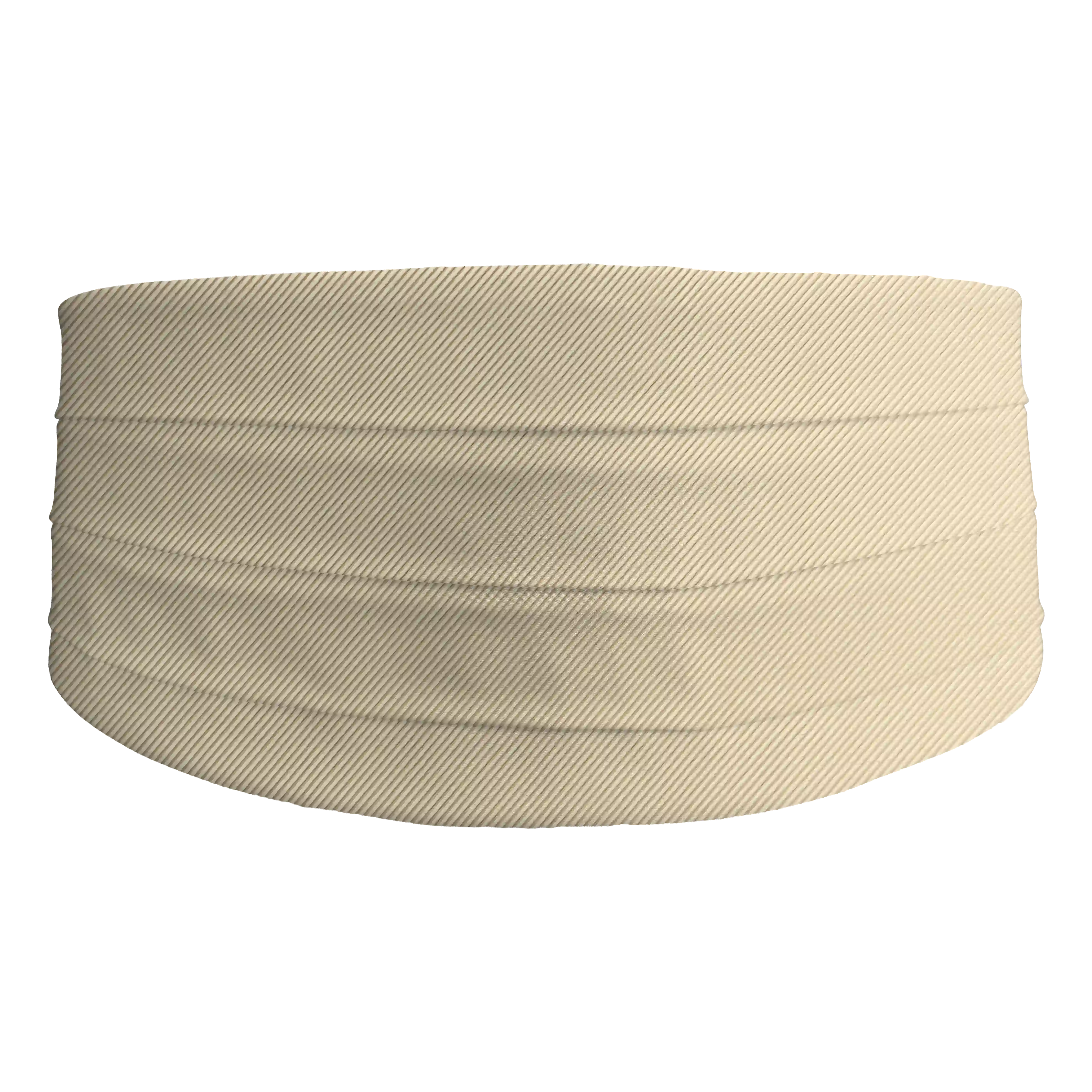 [CB-XS-09-0915] Kummerbund aus Seide, Stoff: gerippt in crème (0915) (XS)