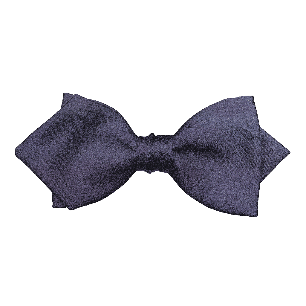 [BT-P-60-E-04-0478] Schleife aus Seide, Form: spitz, Höhe: 60, Stoff: einfarbig pflaumenfarben (0478) (EASY: vorgebunden mit verstellbarer Größe)
