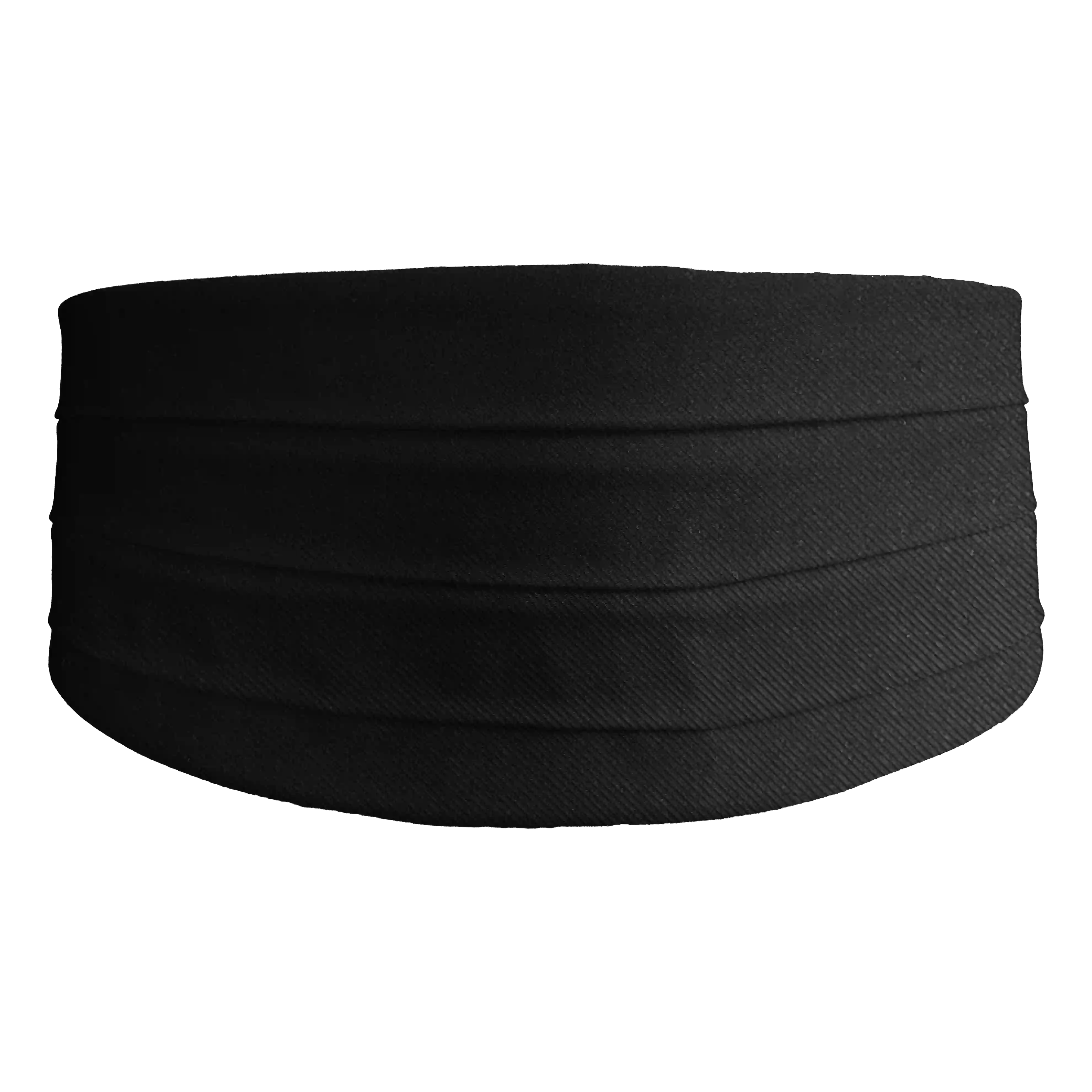 cummerbund from silk, fabric: ribbed in black (0980)