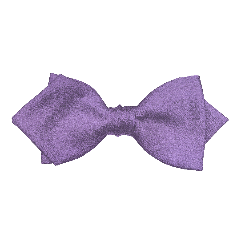 [BT-P-60-E-04-0475] Schleife aus Seide, Form: spitz, Höhe: 60, Stoff: einfarbig fliederfarben (0475) (EASY: vorgebunden mit verstellbarer Größe)