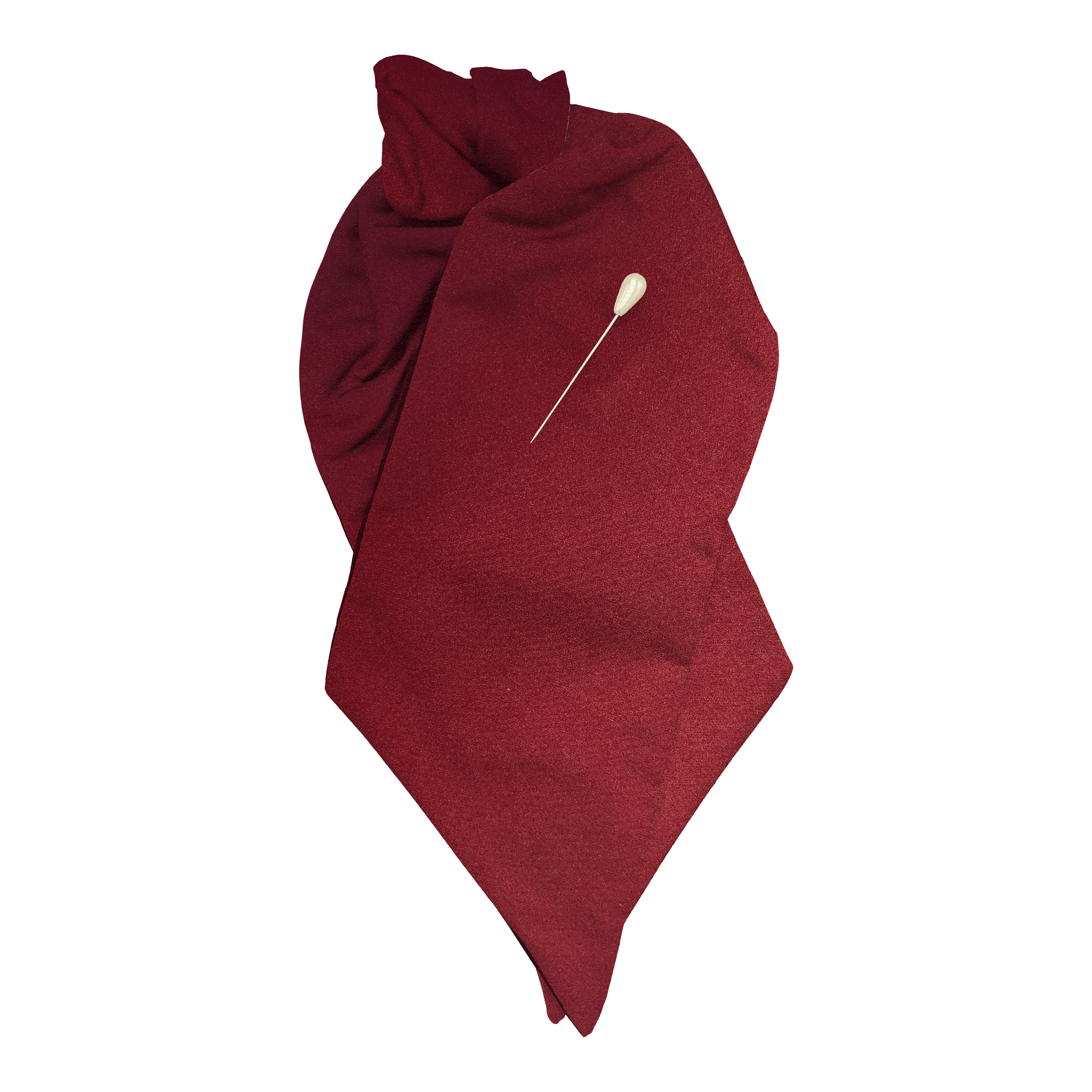 Plastron aus Seide, Stoff: einfarbig bordeauxrot (0449)