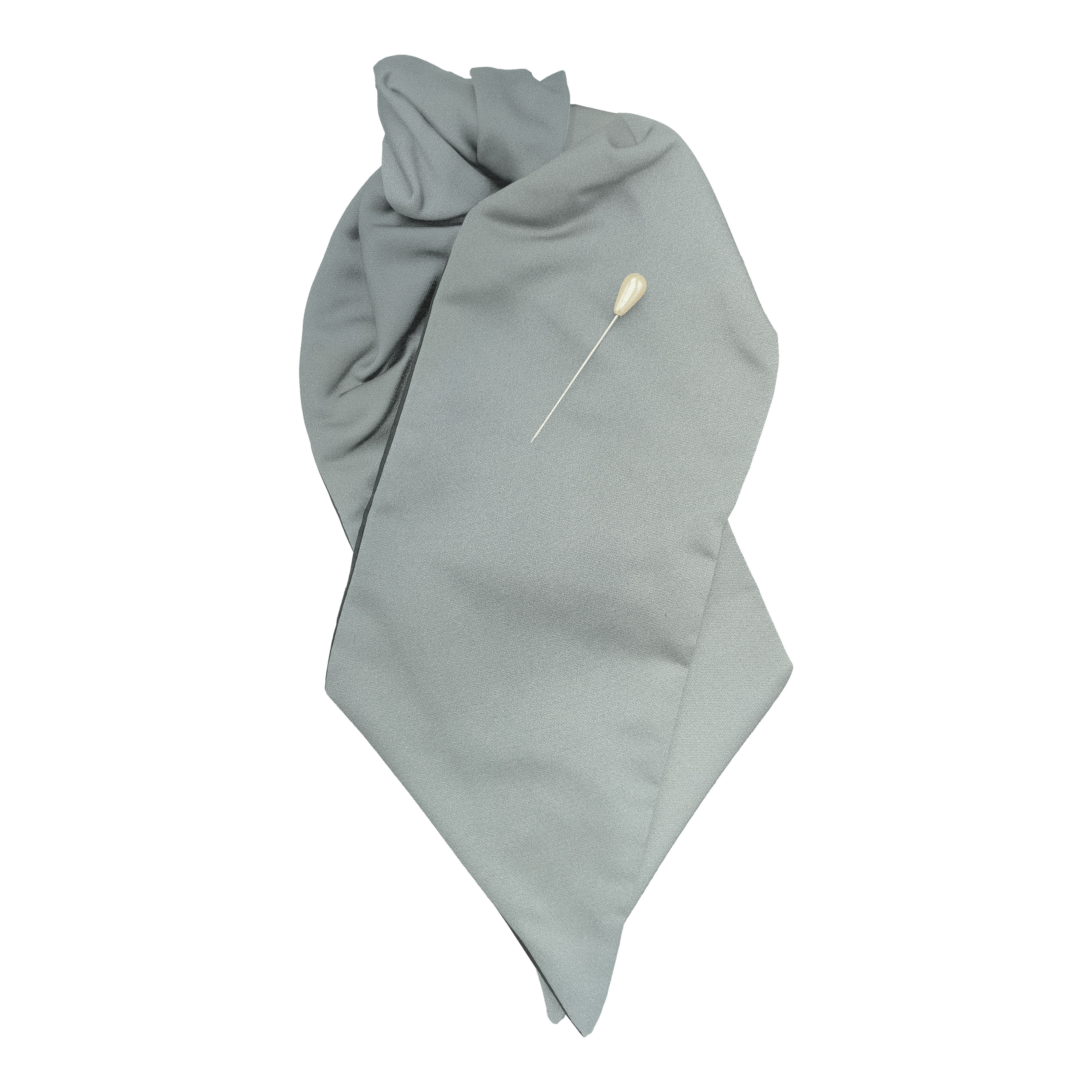 Plastron aus Seide, Stoff: einfarbig hellblau (0431)