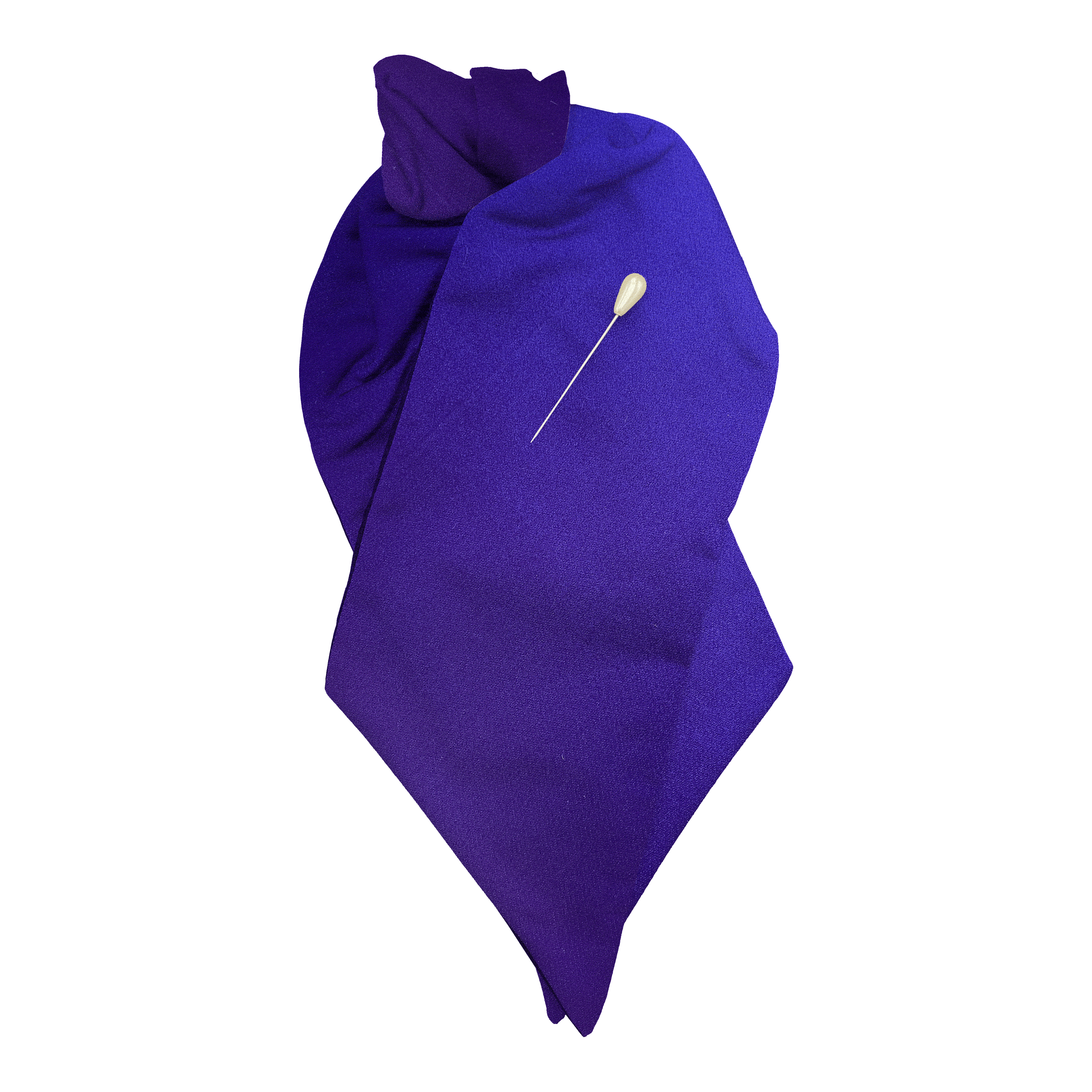 Plastron aus Seide, Stoff: einfarbig lila (0477)