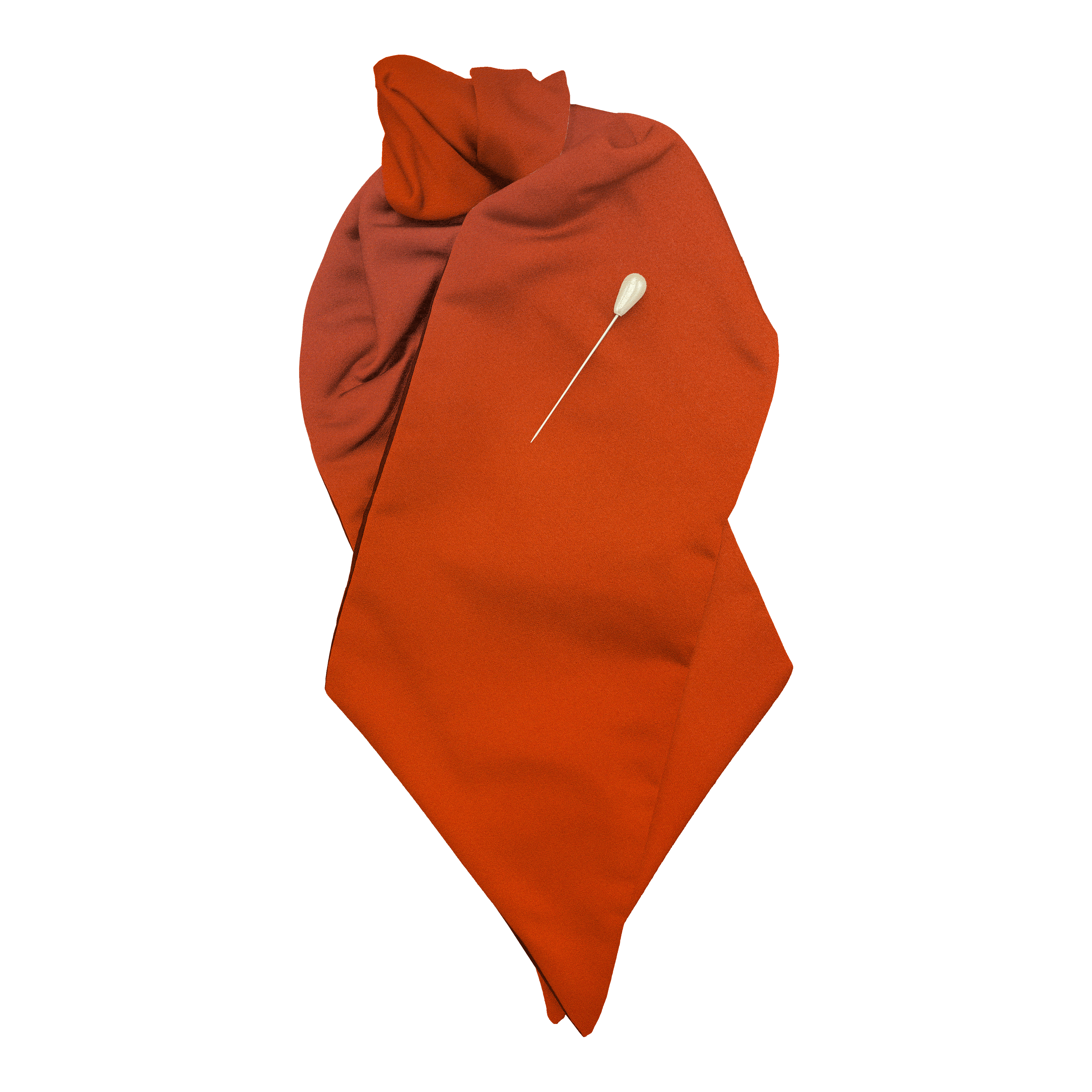 Plastron aus Seide, Stoff: einfarbig orange (0428)
