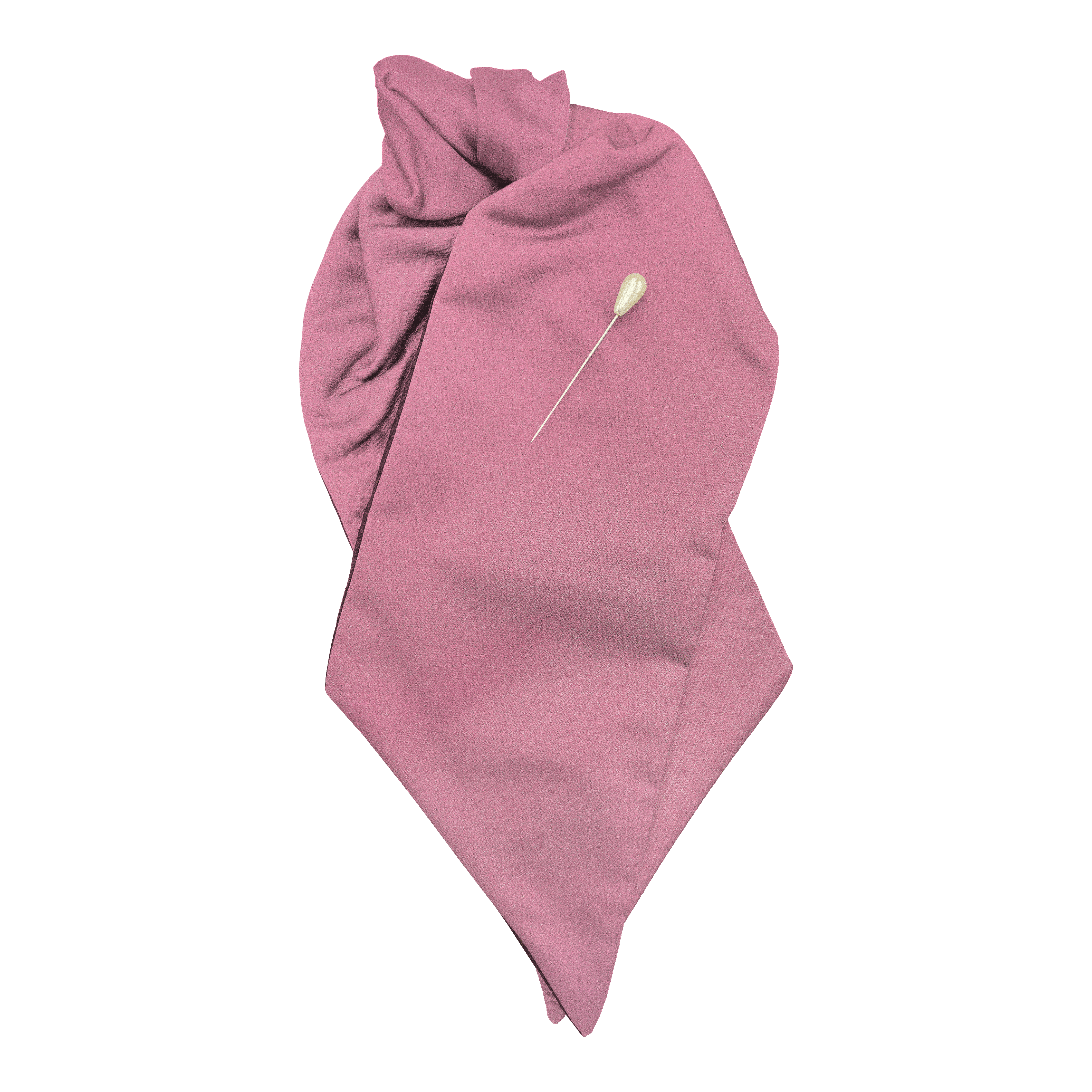 Plastron aus Seide, Stoff: einfarbig rosa (0442)