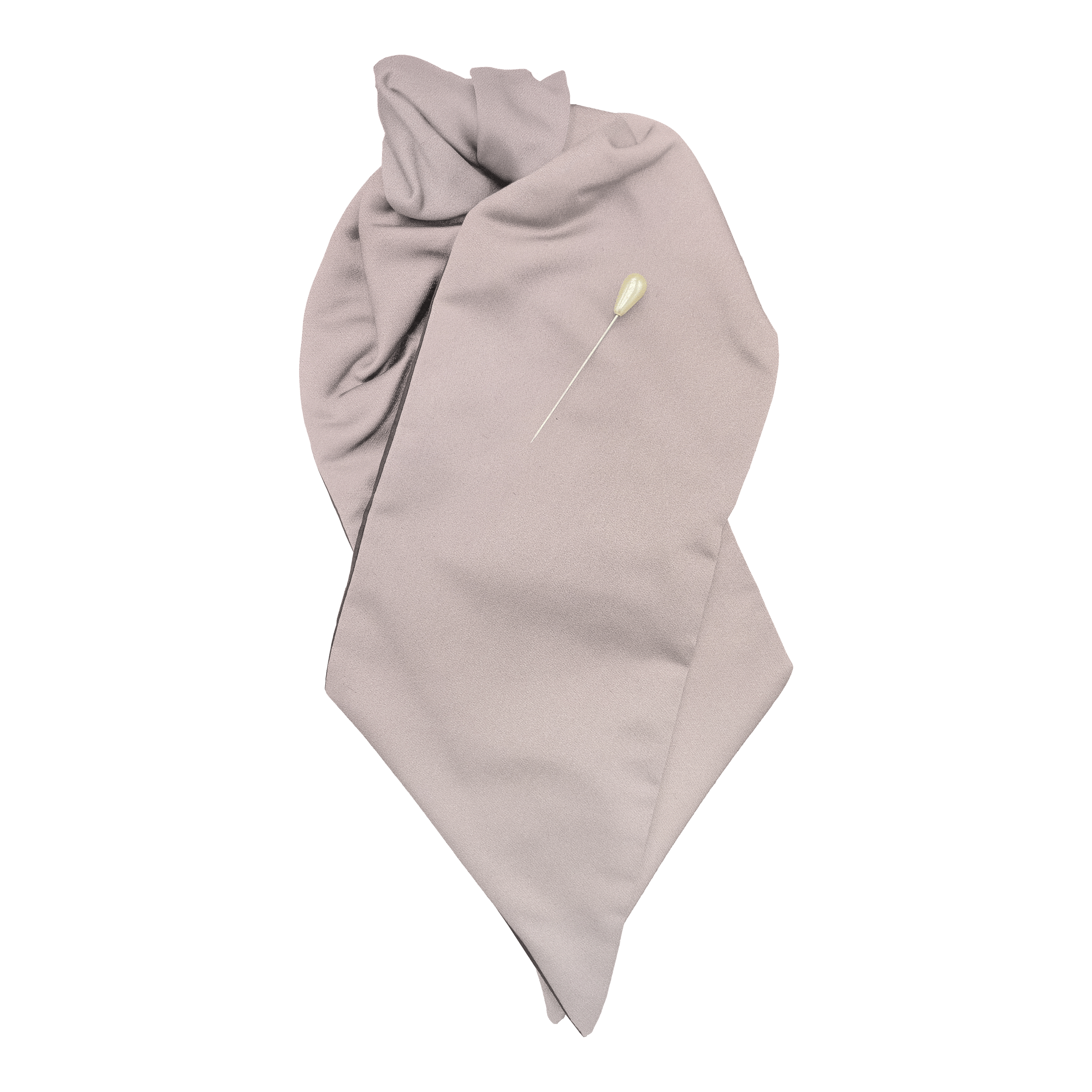 Plastron aus Seide, Stoff: einfarbig rosé (0440)