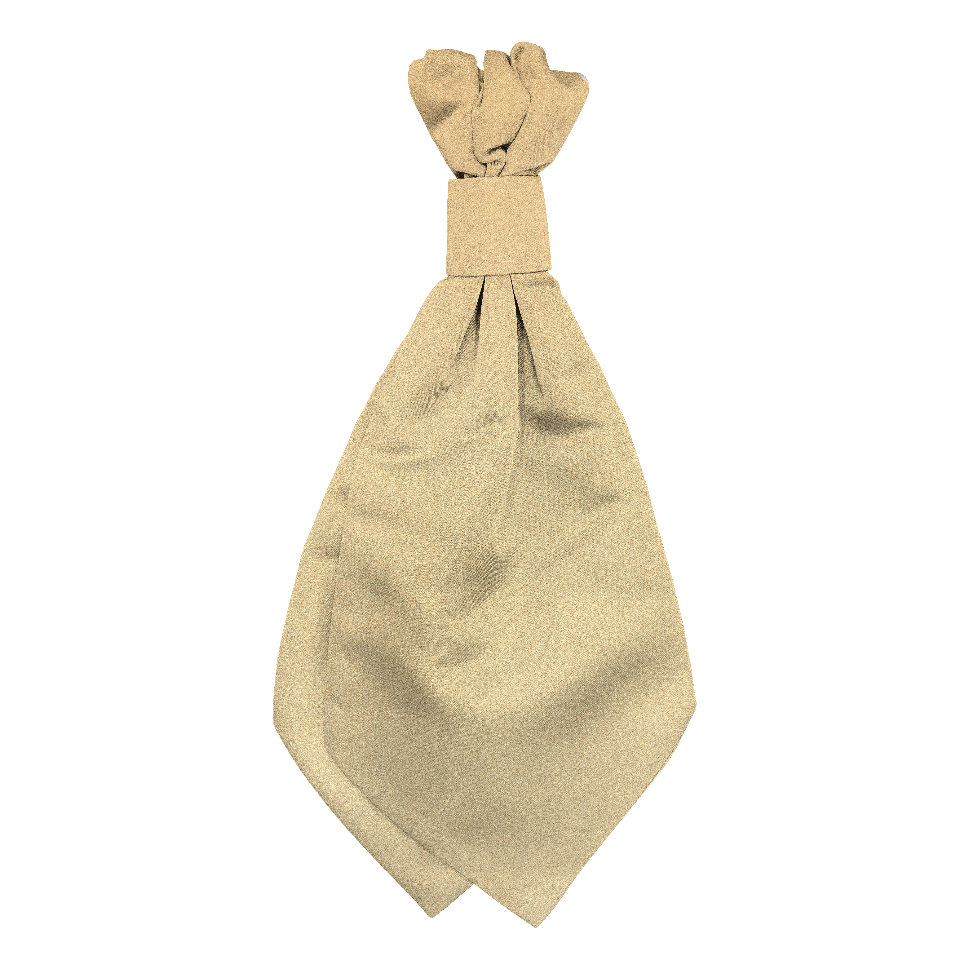 Plastronette mit geradem Knoten aus Seide, Stoff: einfarbig beige (0421)