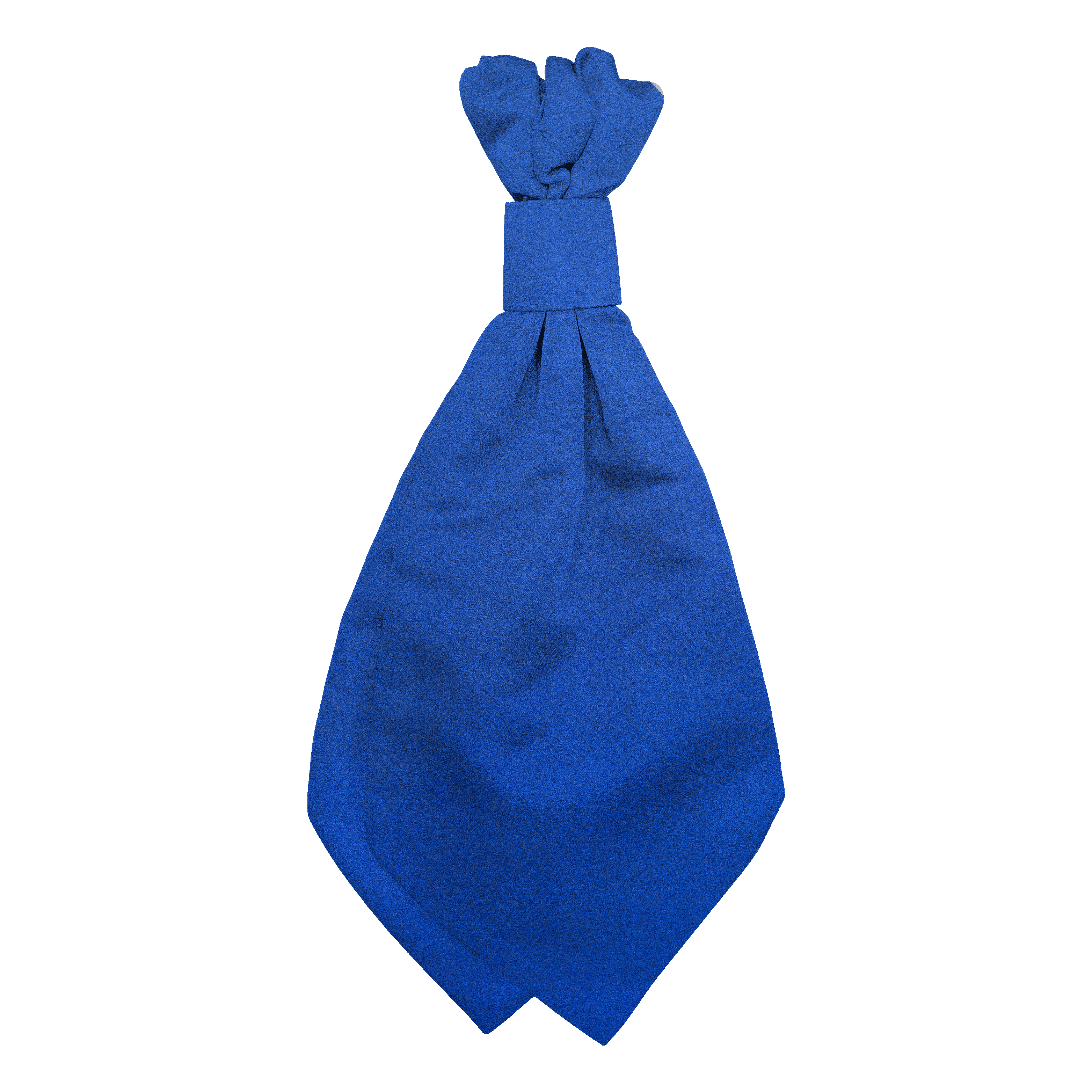 Plastronette mit geradem Knoten aus Seide, Stoff: einfarbig königsblau (0435)