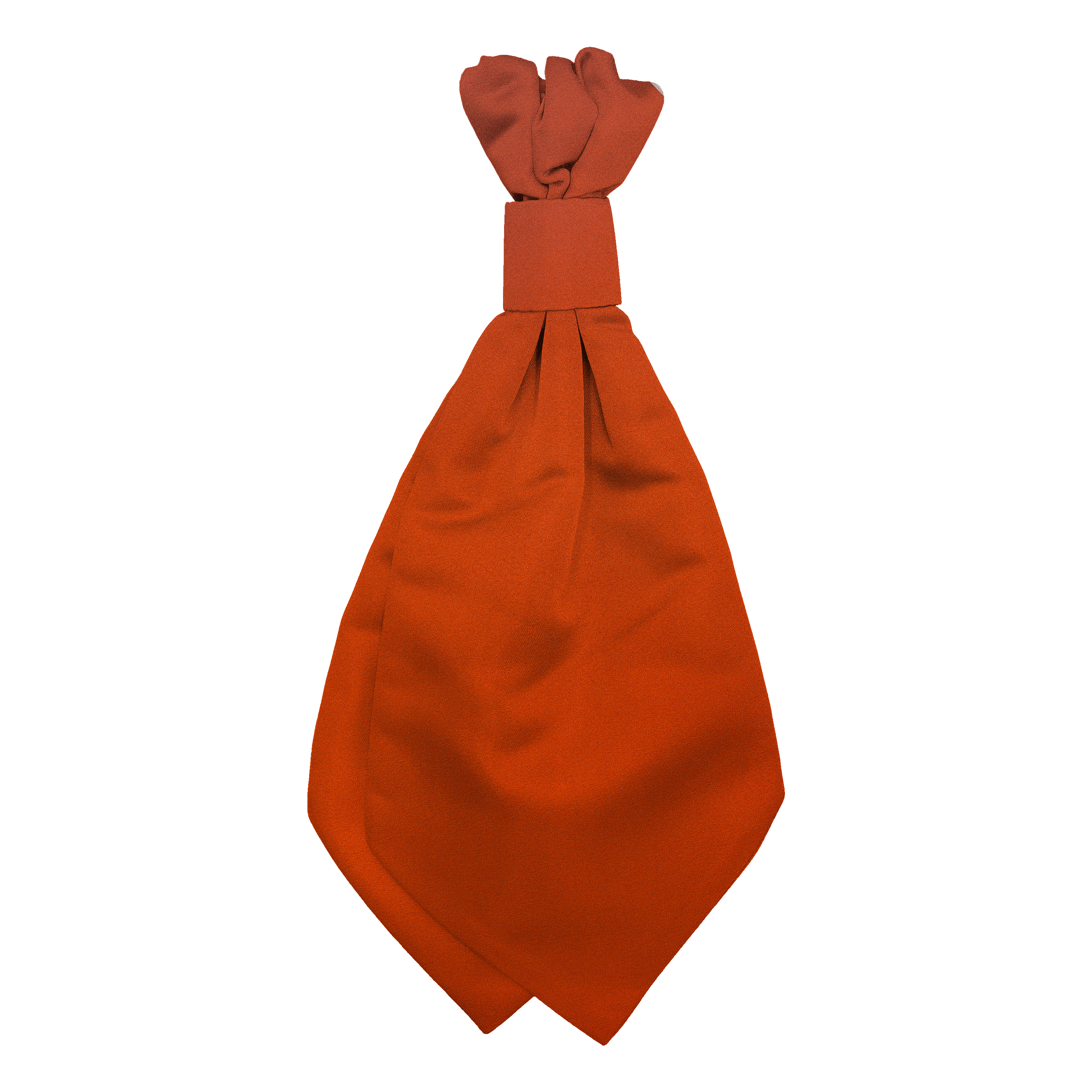 Plastronette mit geradem Knoten aus Seide, Stoff: einfarbig orange (0428)
