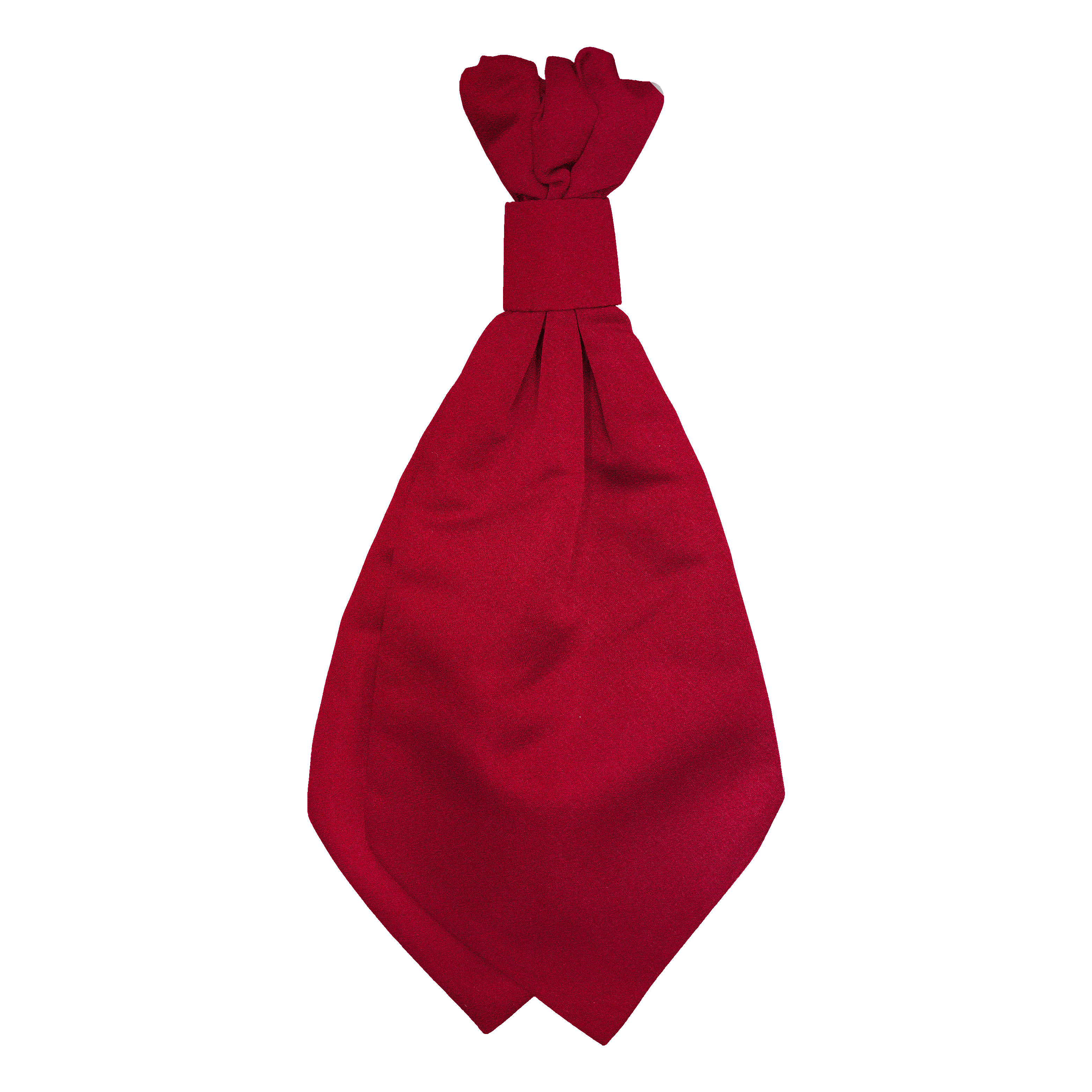 Plastronette mit geradem Knoten aus Seide, Stoff: einfarbig rot (0447)
