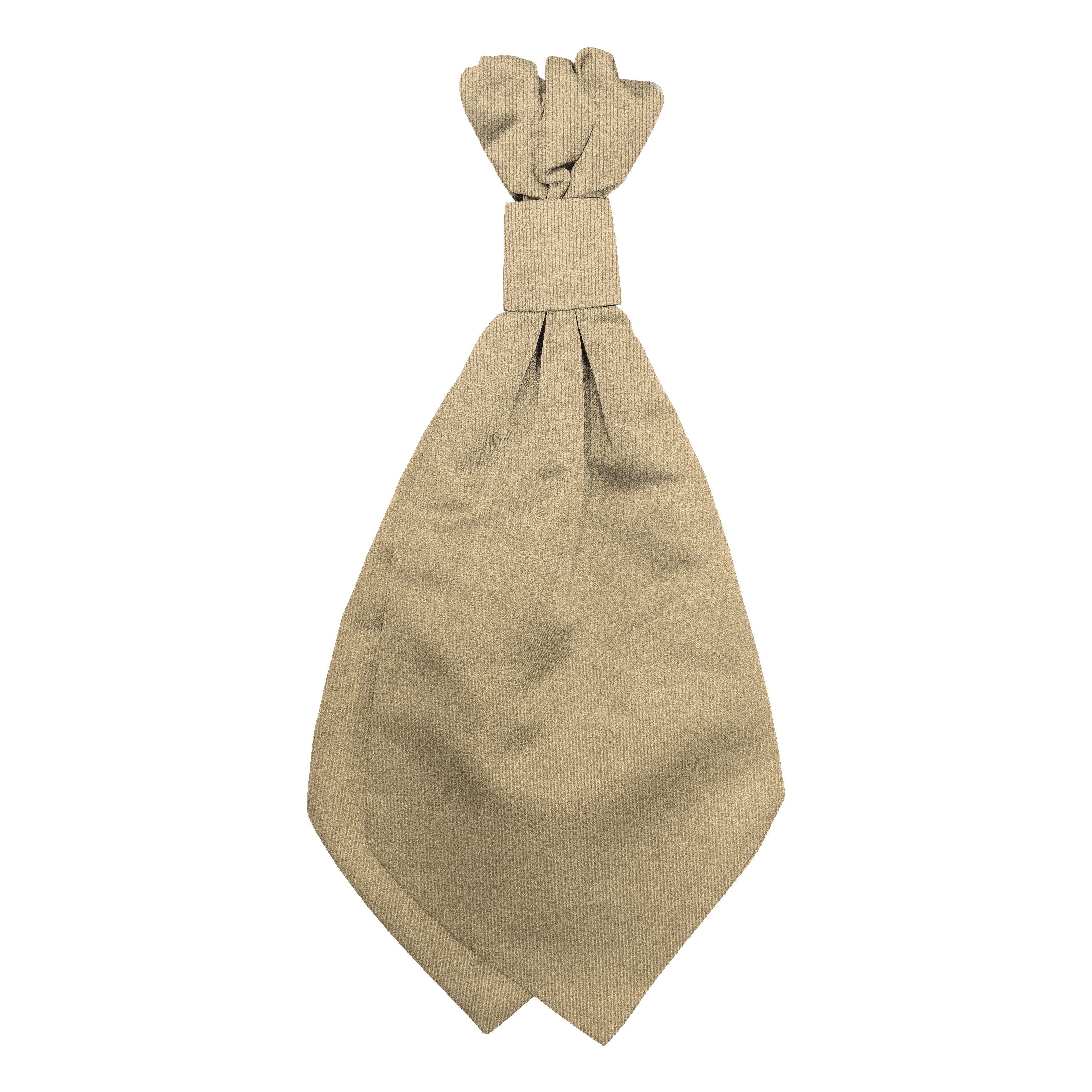 Plastronette mit geradem Knoten aus Seide, Stoff: gerippt in beige (0921)