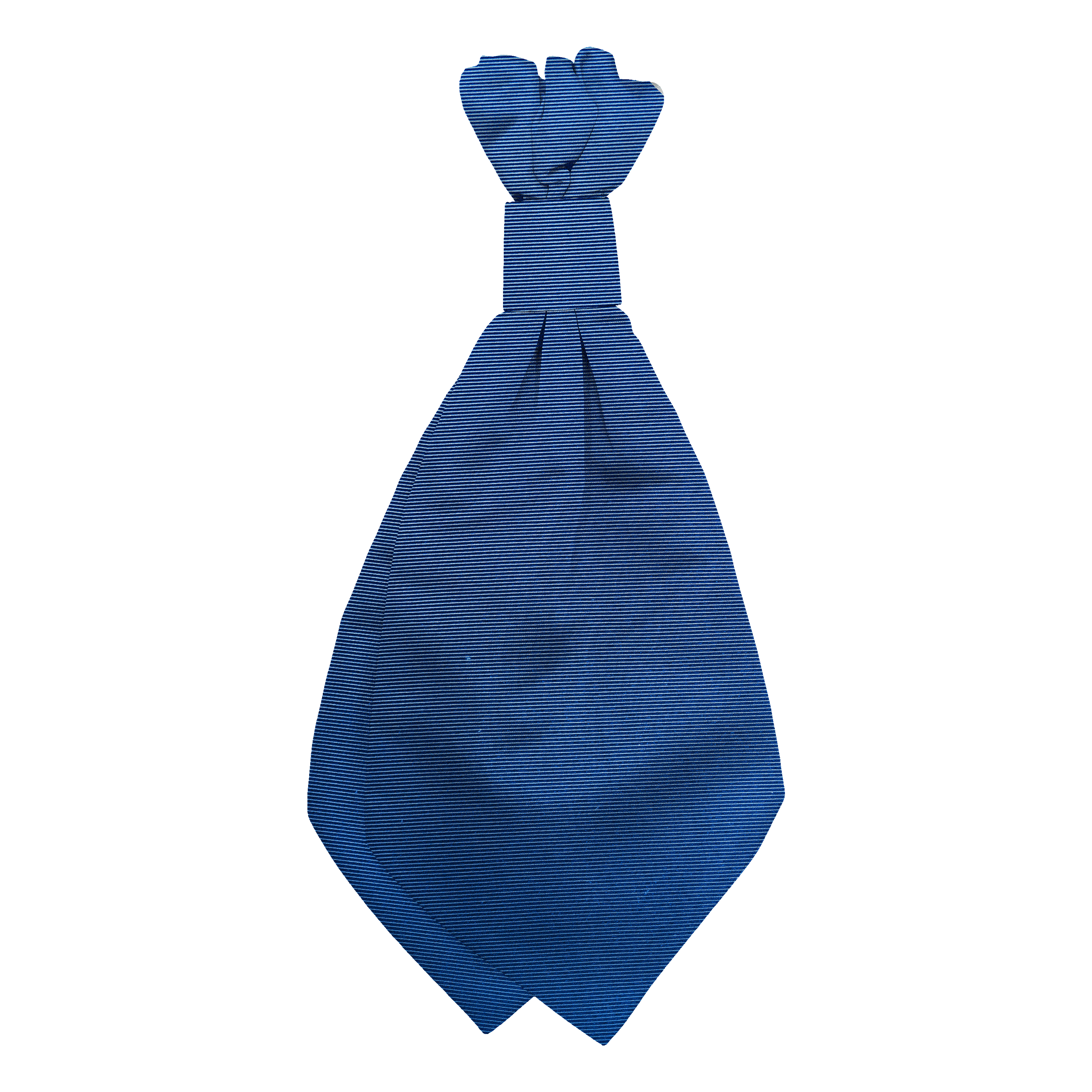 Plastronette mit geradem Knoten aus Seide, Stoff: gerippt in schwarz-blau (0935)