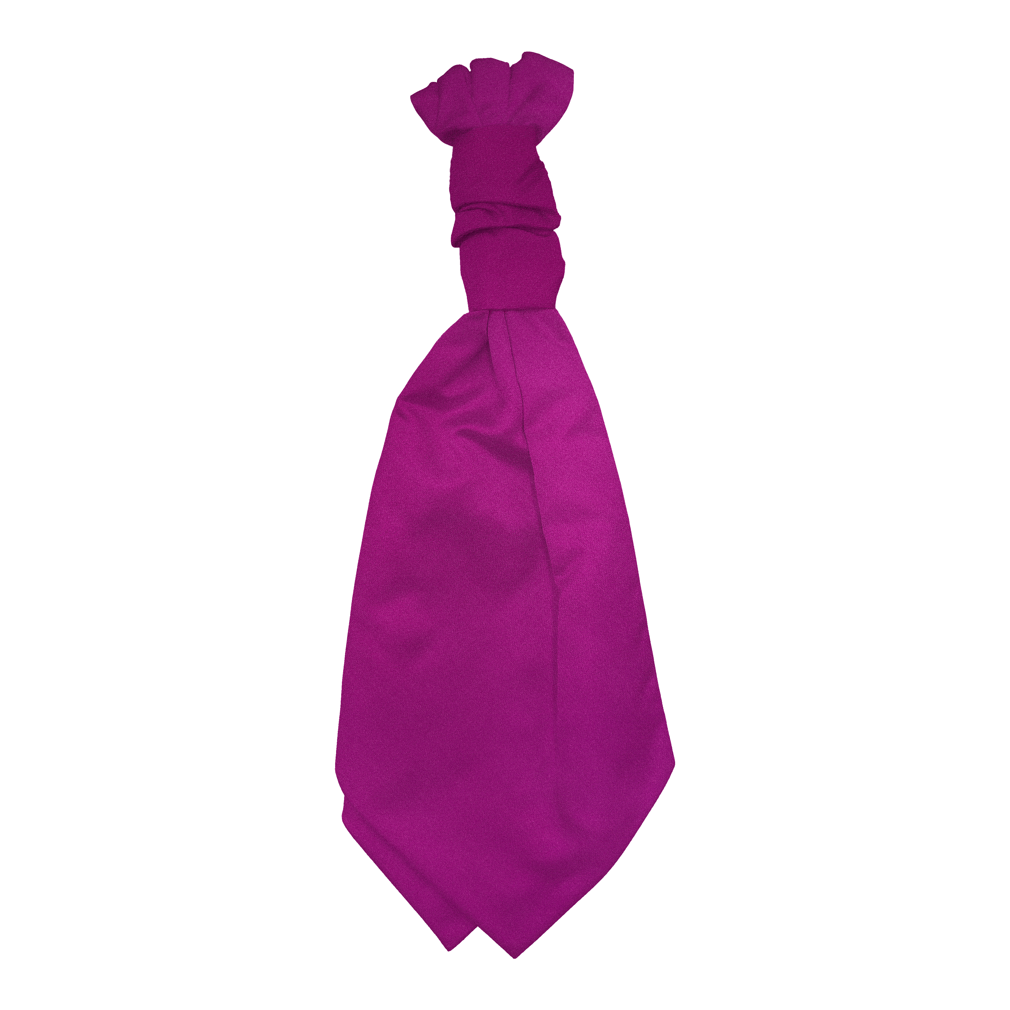 Plastronette mit gebauschtem Knoten aus Seide, Stoff: einfarbig magenta (0443)