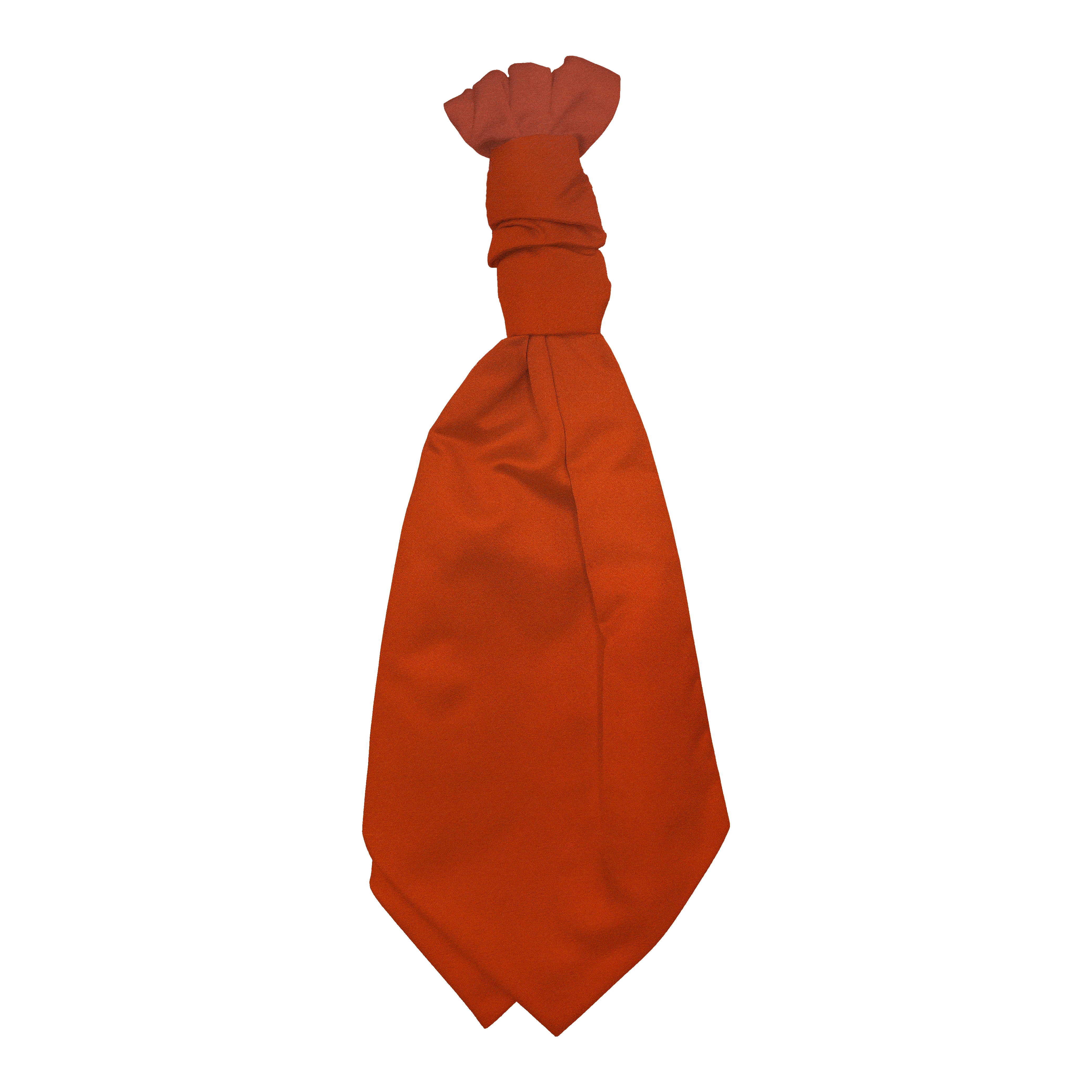 Plastronette mit gebauschtem Knoten aus Seide, Stoff: einfarbig orange (0428)