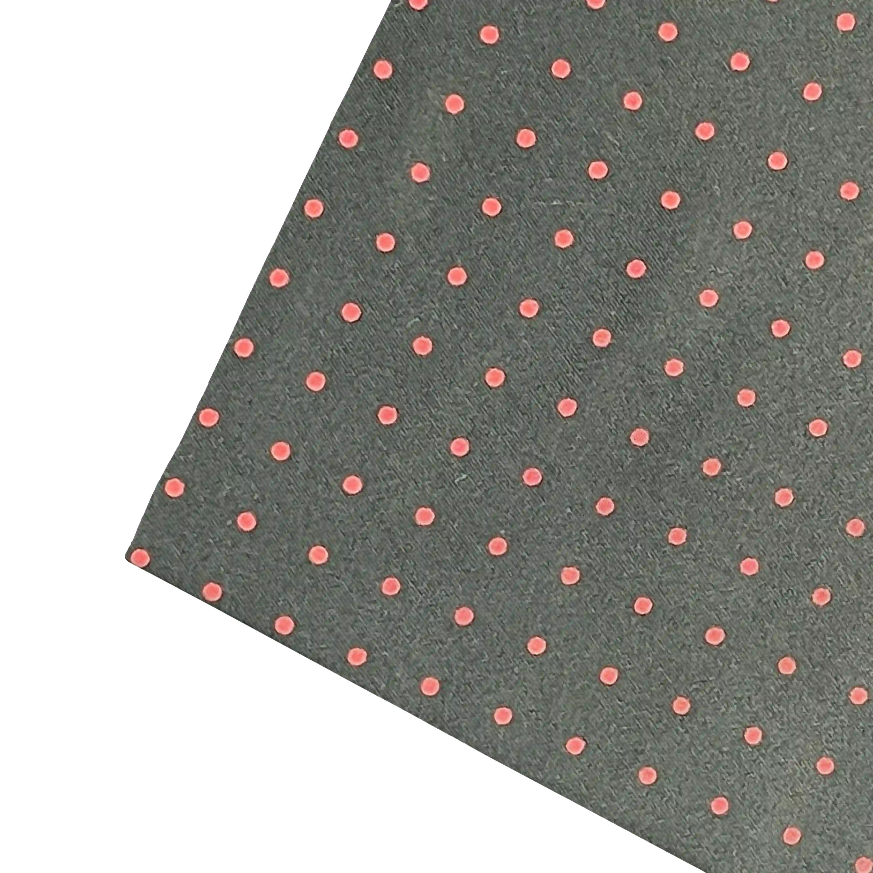 Ziertuch aus Seide, 30 x 30 cm, Stoff: schwarz mit magenta Punkten (6067)