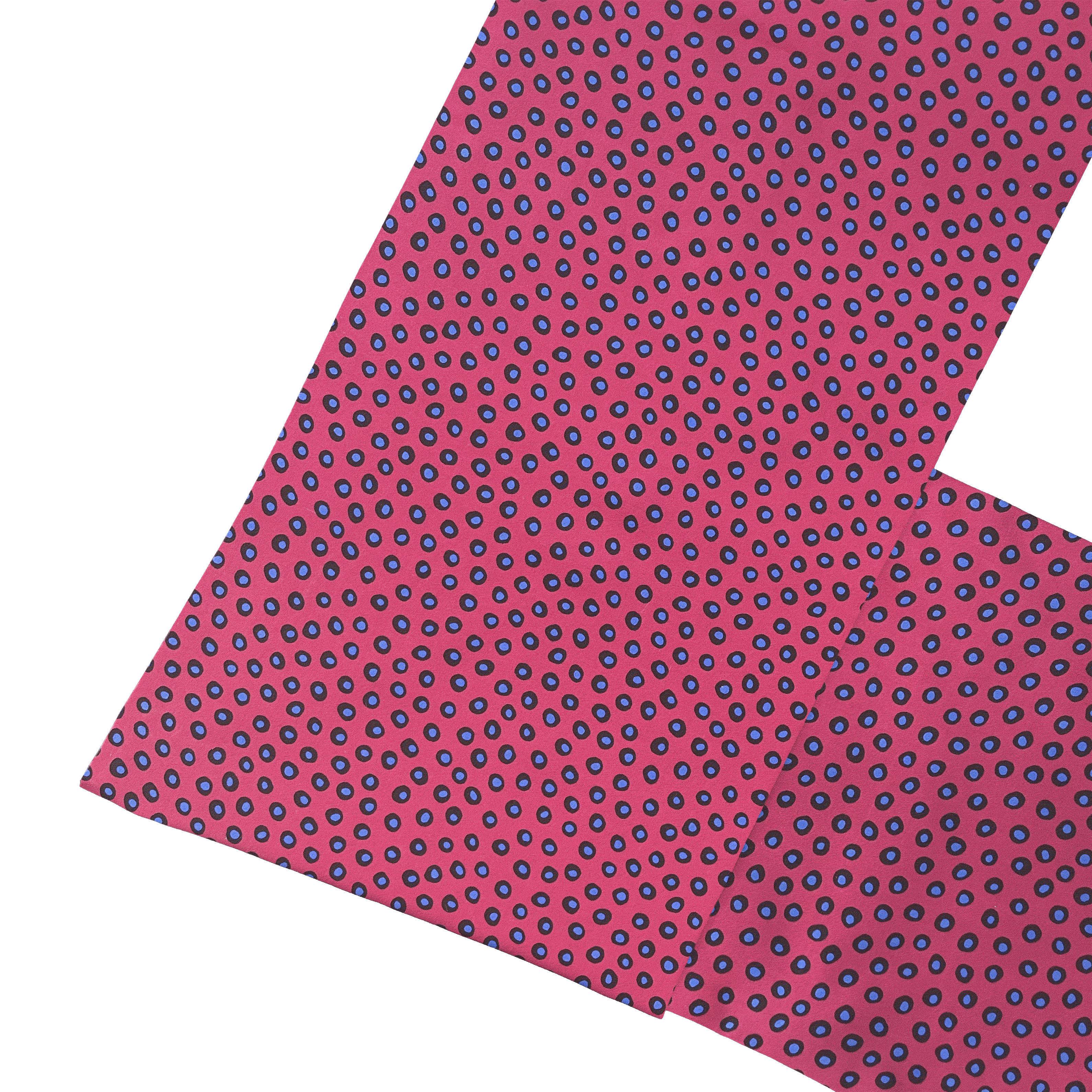 Fiorentina-Schal aus Seide, Stoff: blau-schwarz gefleckt auf magenta (6112)
