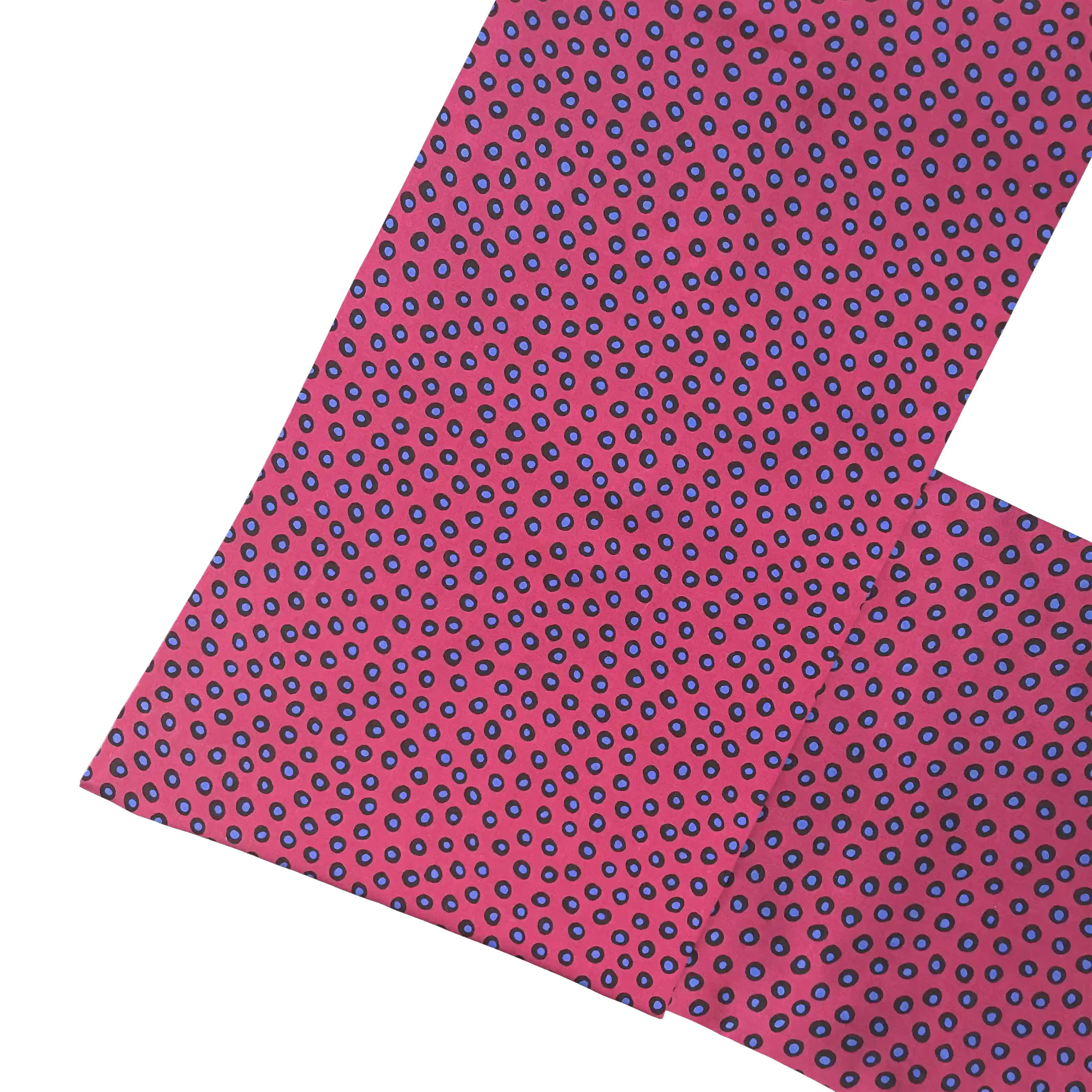 Fiorentina-Schal aus Seide, Stoff: blau-schwarz gefleckt auf magenta (6112)