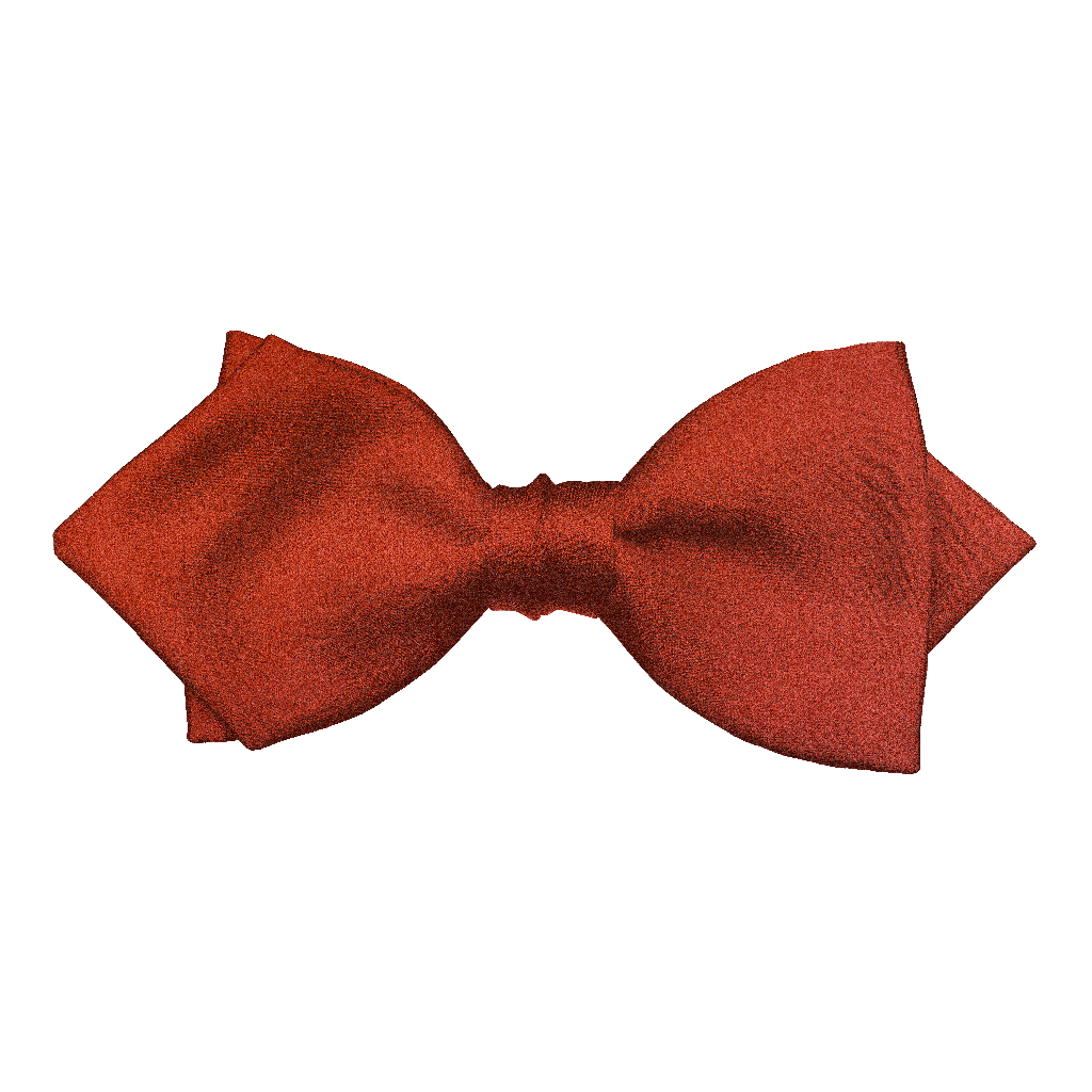 [BT-P-60-E-04-0427] Schleife aus Seide, Form: spitz, Höhe: 60, Stoff: einfarbig terracotta (0427) (EASY: vorgebunden mit verstellbarer Größe)