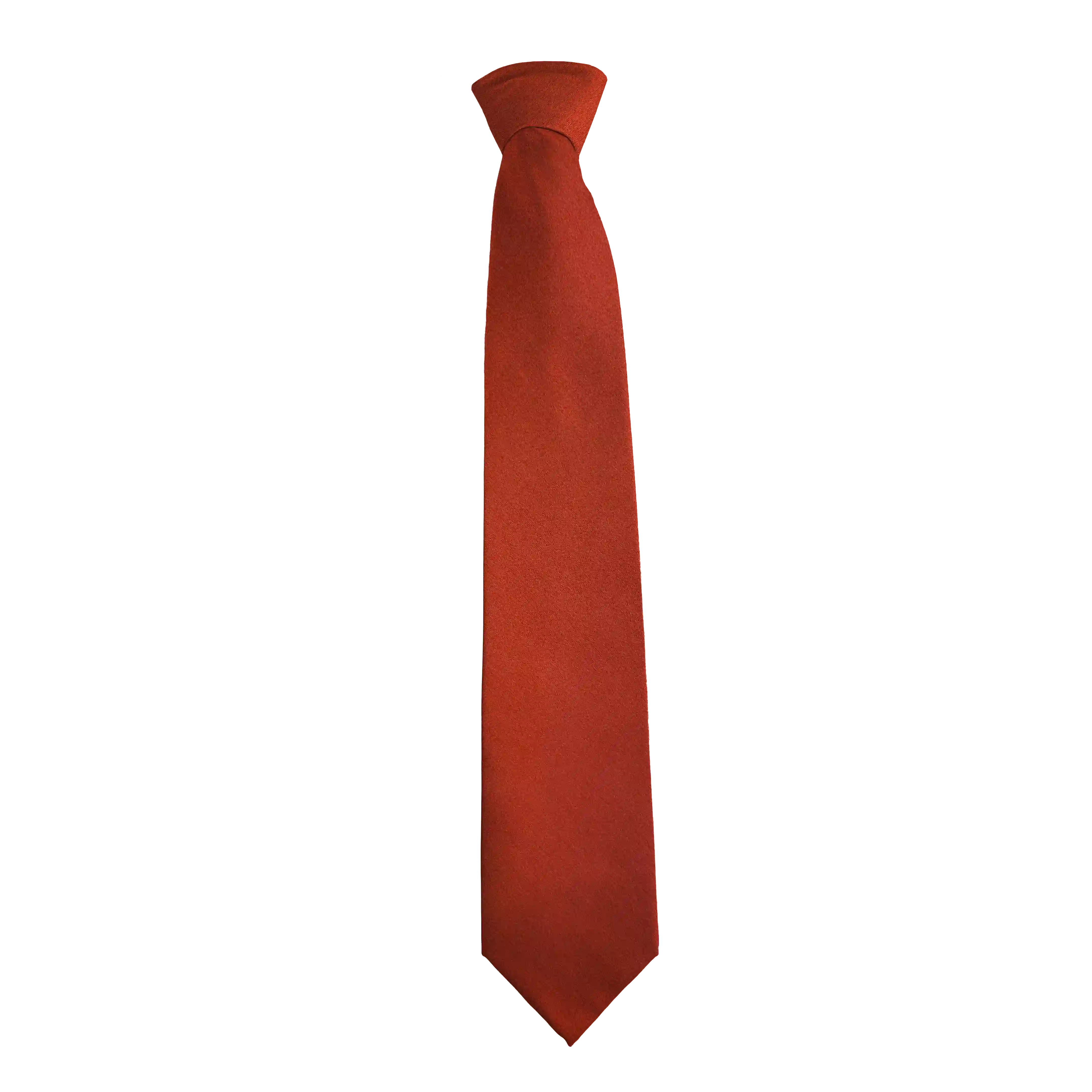 [T-85-M-04-0427] tie from silk, width: 85 mm, fabric: unicoloured terracotta (0427) (standard length (59 inch))