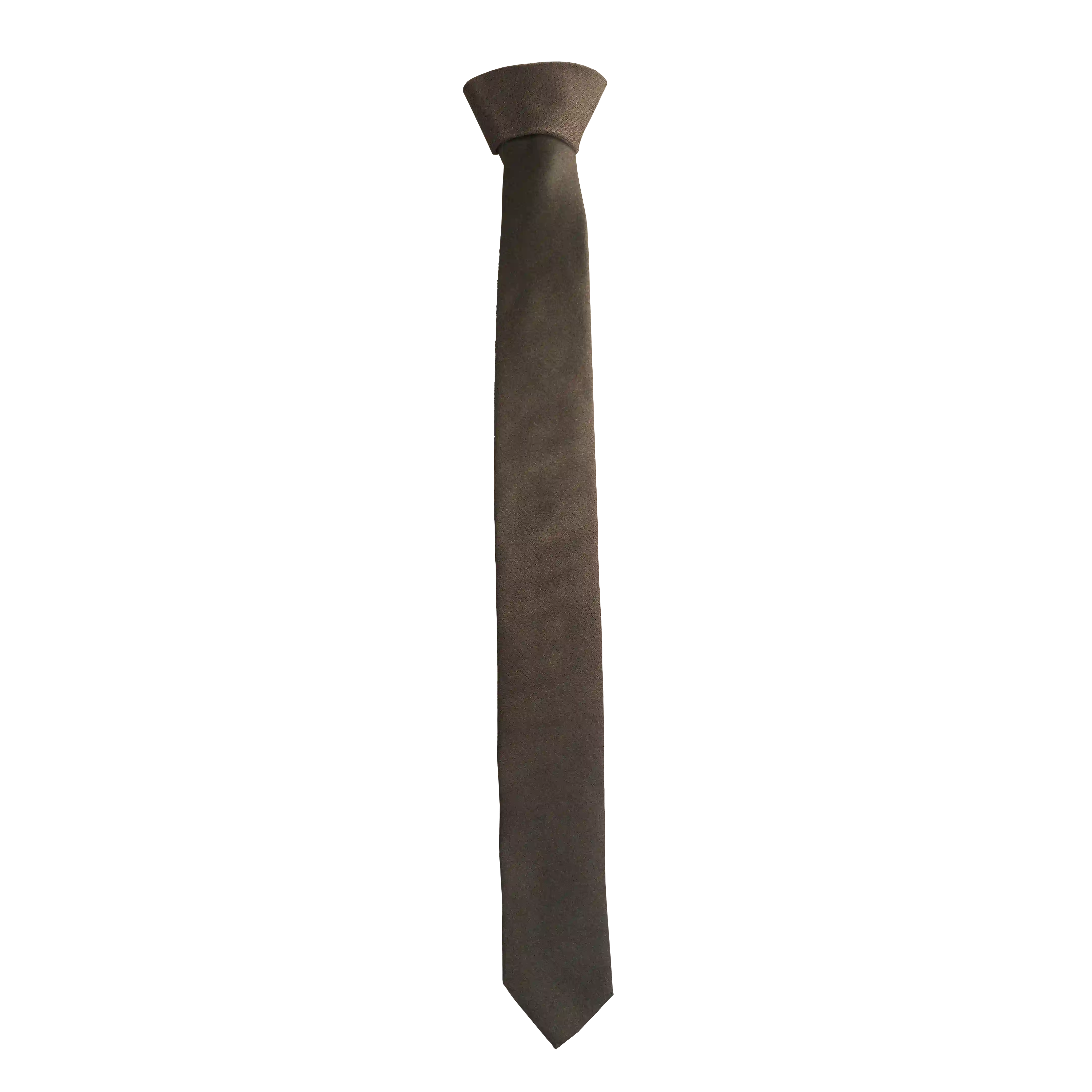 Krawatte aus Seide, Breite: 55 mm, Stoff: einfarbig dunkelbraun (0429)